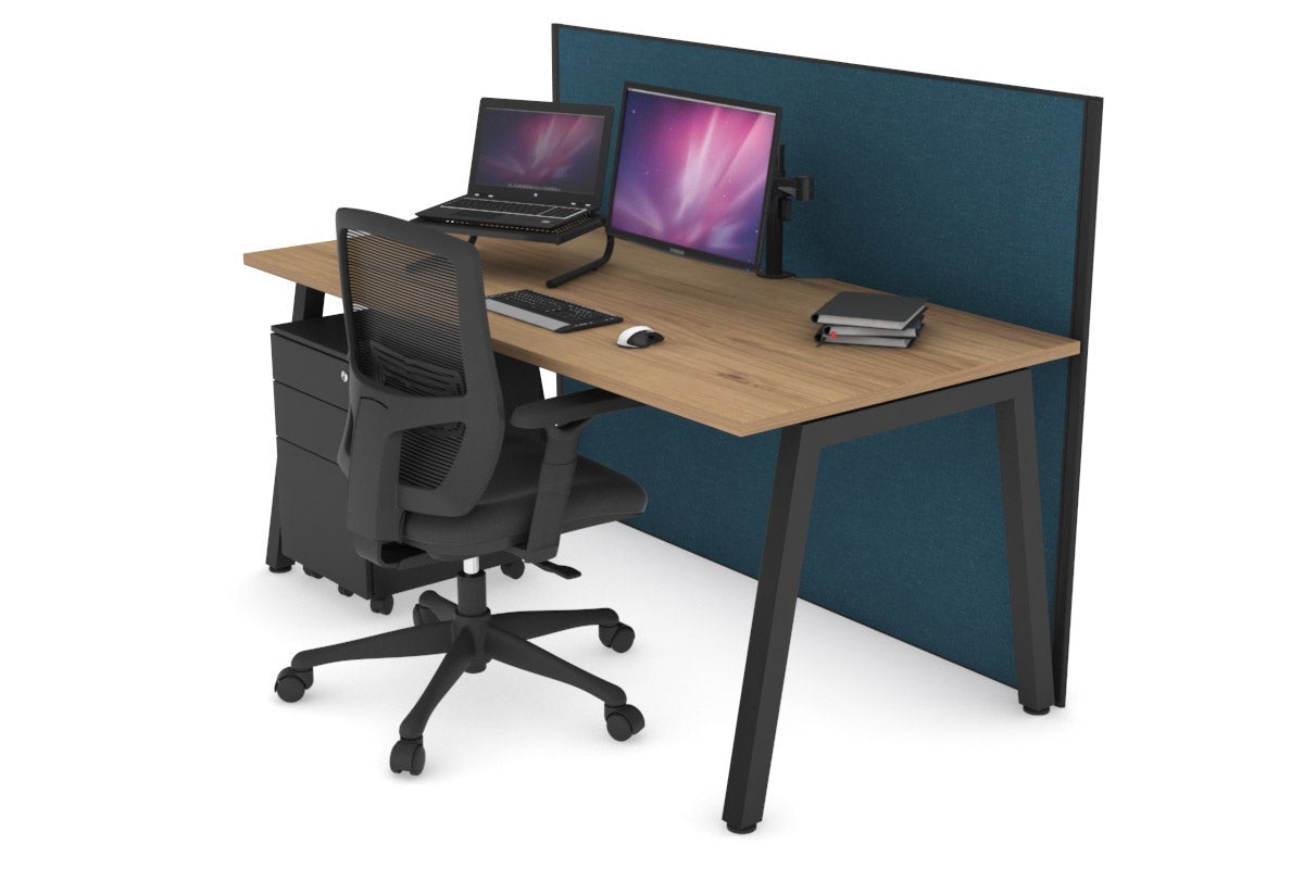 Horizon Quadro A Legs Office Desk - 1600L x 800W with Cable Management Scallop | Modern Workstation for Home Office, Study Room & Small Business Spaces