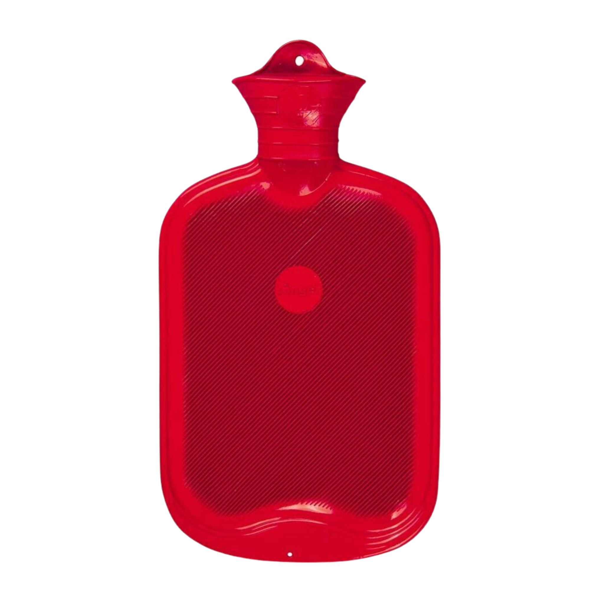 2 Liter Red Sanger Hot Water Bottle for Pain Relief - Long Lasting Warmth for Cold Nights, Menstrual Cramps & Muscle Aches - BPA Free Rubber Hot Water Bag for Bed, Sofa & Travel