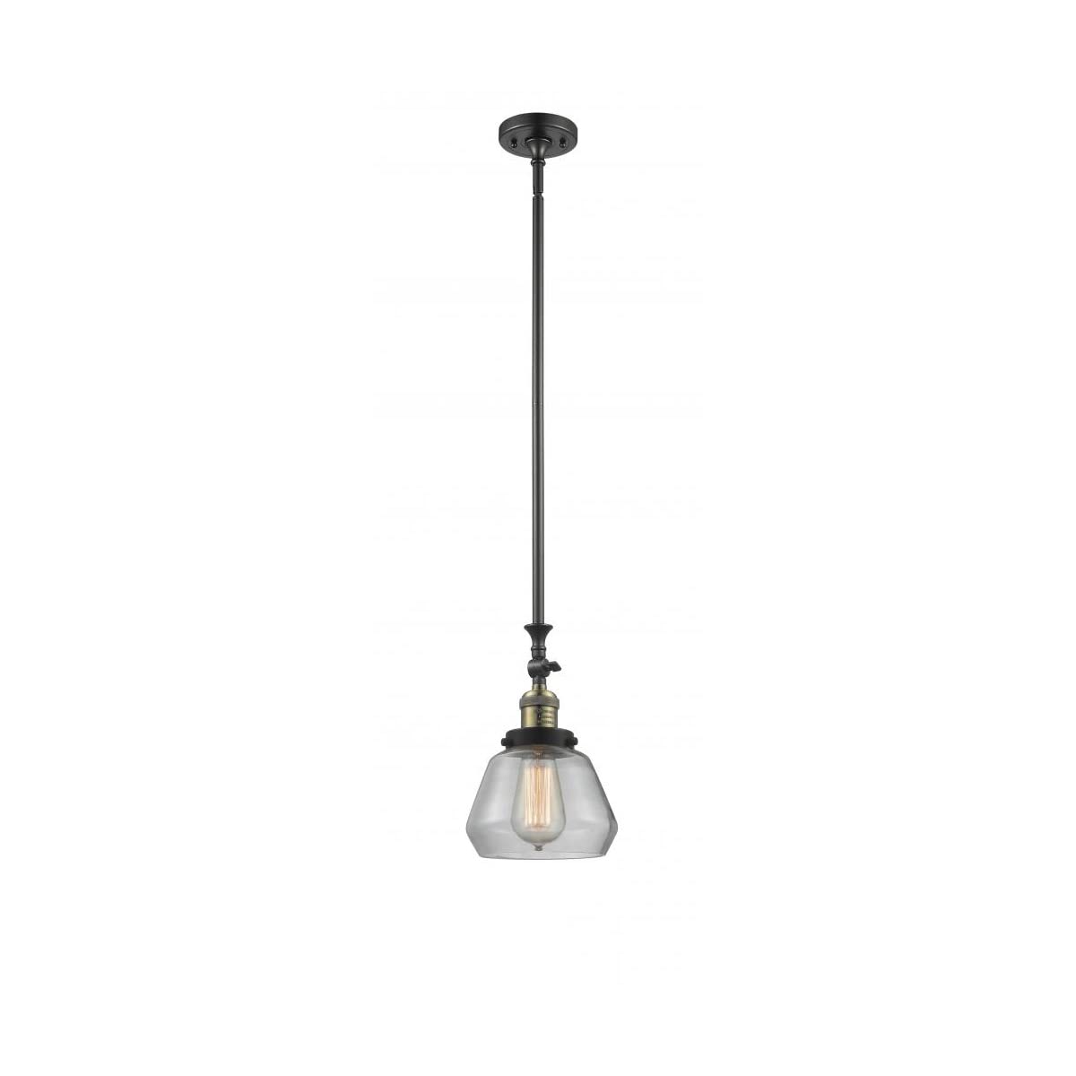 Innovations 206-BAB-G172-LED 1-Light Vintage Dimmable LED Mini Pendant Light Fixture - Black Antique Brass Finish for Kitchen Island, Dining Room or Bar Counter Lighting