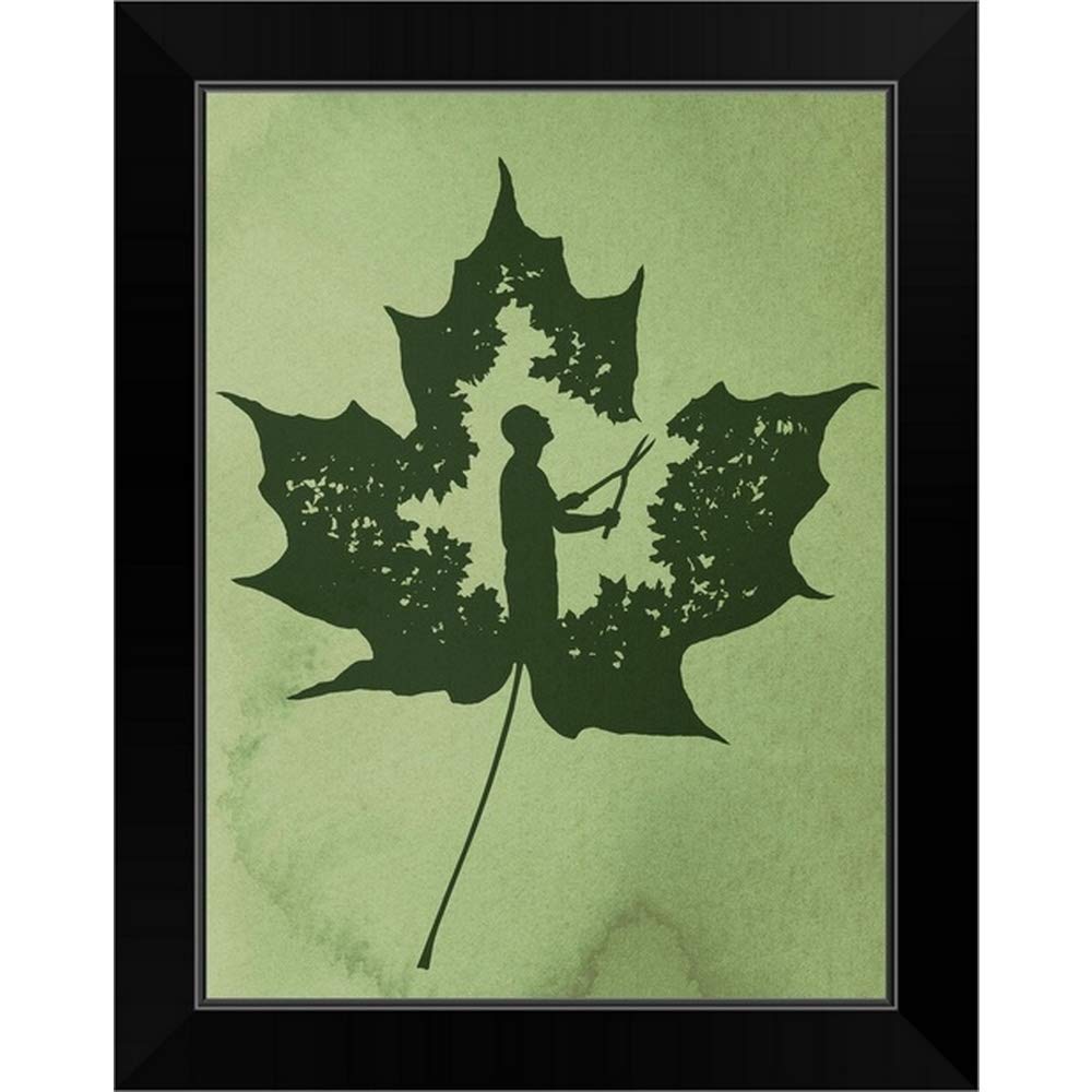 Black Framed Botanical Leaf Art Print - Modern Wall Decor for Living Room, Bedroom & Office - Nature-Inspired Home & Office Artwork