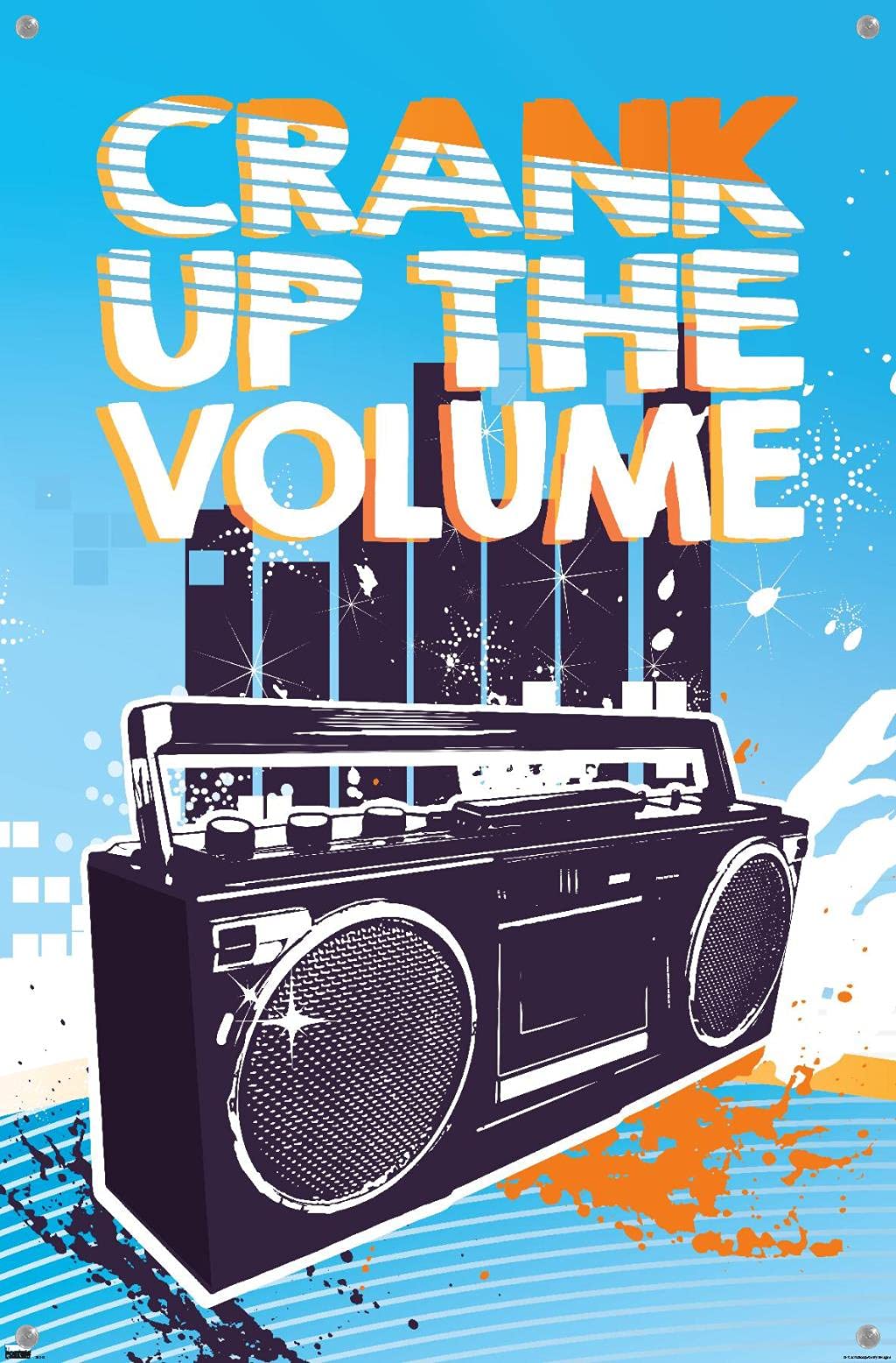 Music Wall Poster with Push Pins - Vibrant Decoration for Bedroom, Dorm & Studio - Perfect Gift for Music Lovers & Audiophiles