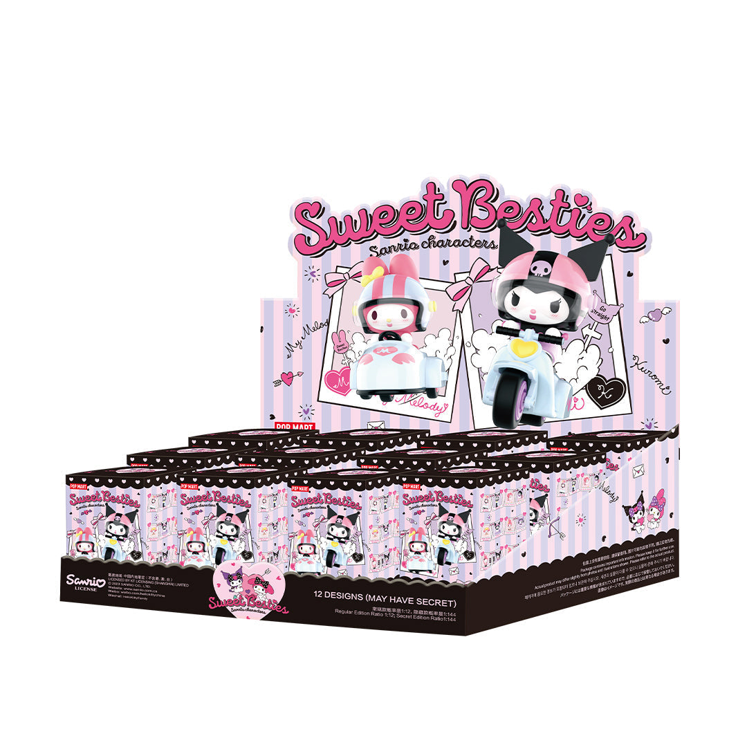 POP MART x Sanrio Characters Sweet Besties Series Blind Box - Cute My Melody & Kuromi Collectible Figures for Anime Fans | Perfect for Display, Gifts & Kawaii Home Decor