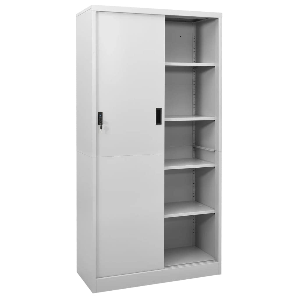 Steel Storage Cabinet with Sliding Doors - 35.4