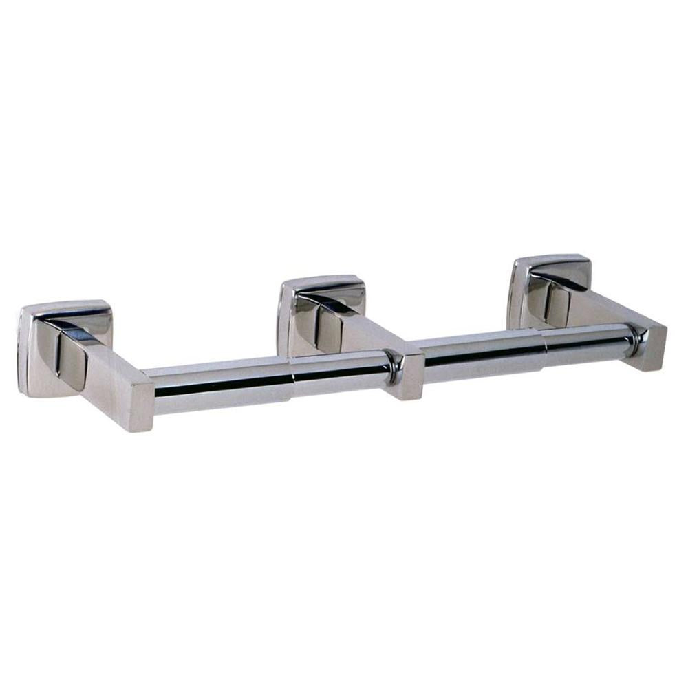 Bobrick B7686 ClassicSeries Double Roll Toilet Paper Dispenser - Surface Mounted for Commercial & Public Restrooms