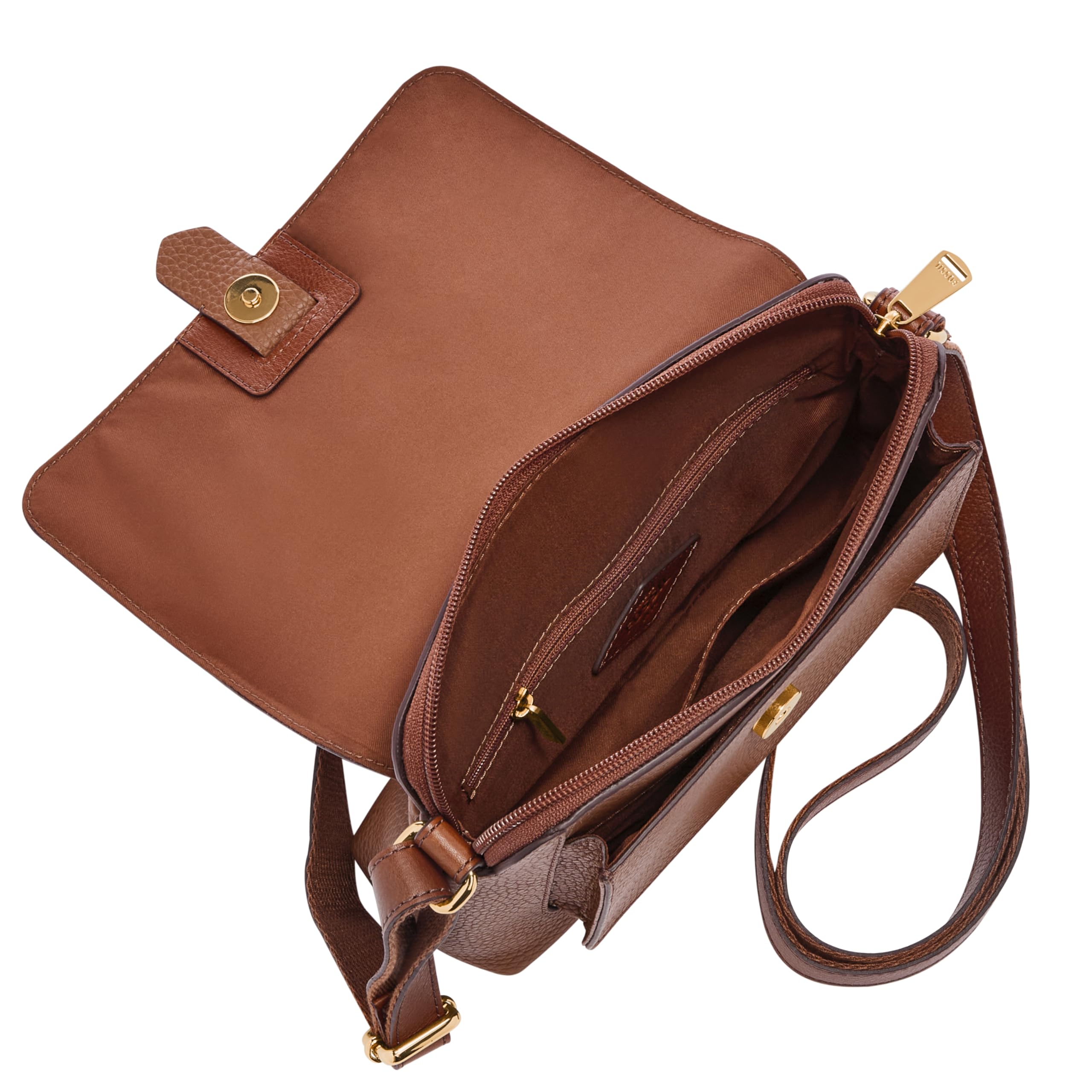 Fossil Women's Kinley Leather Crossbody Purse - Large & Small Size Handbag for Everyday Use, Work, Travel & Shopping