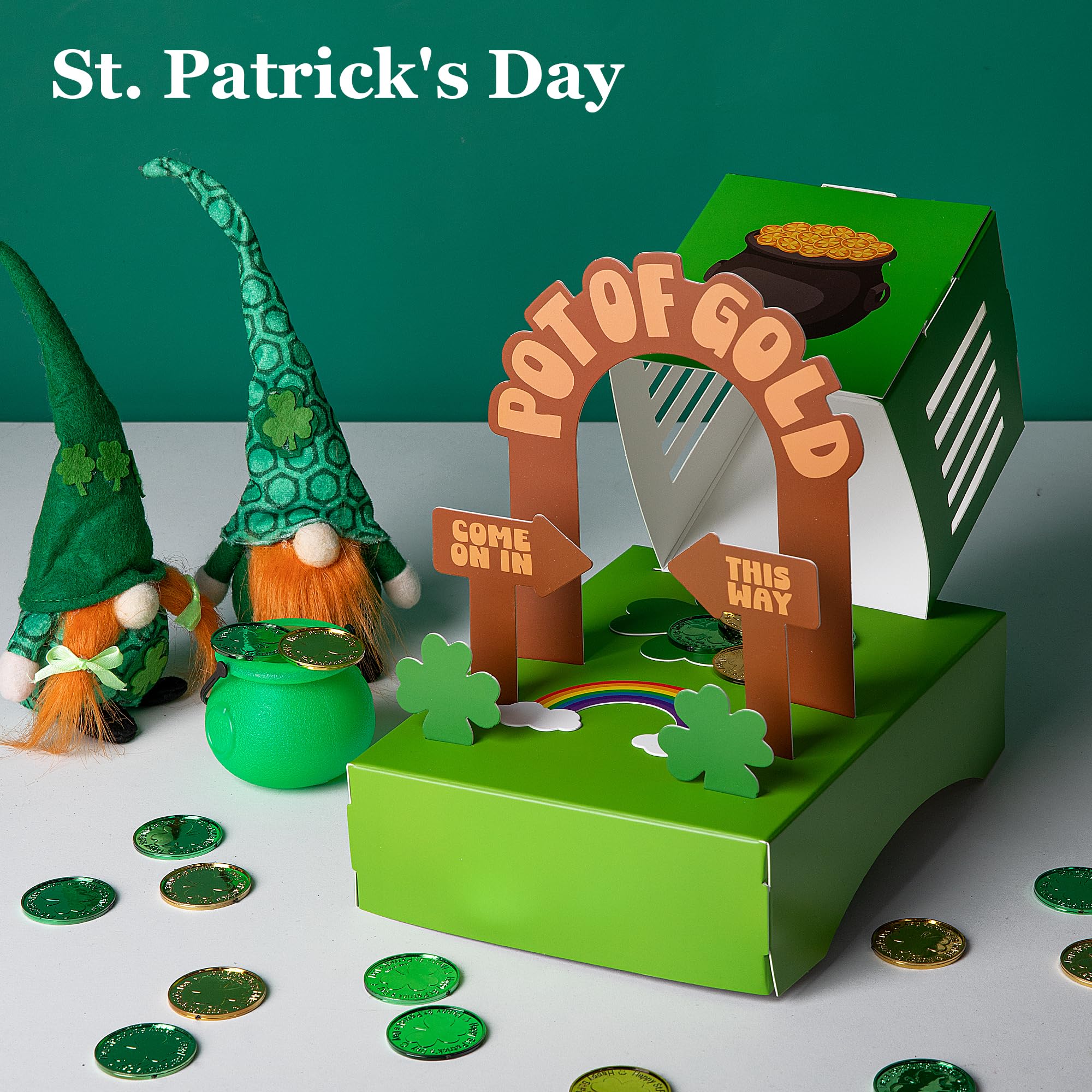 RunNico St. Patrick's Day Leprechaun Trap Kit - DIY Craft Kit for Kids, Fun St Patricks Day Party Supplies to Catch a Leprechaun - Perfect for Classroom Activities, Home Decor & Festive Holiday Celebrations (Cage Included)