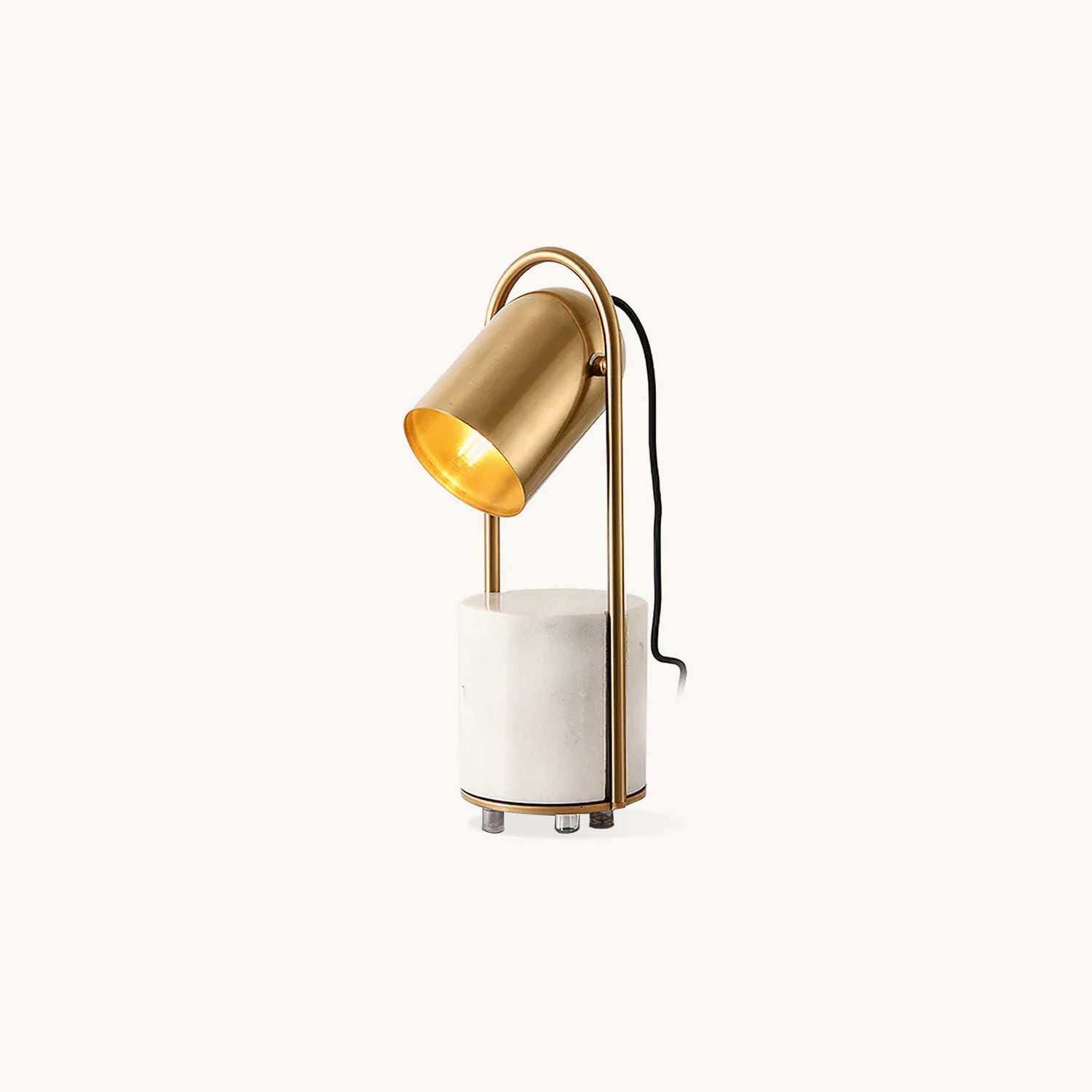 Modern Canister Table Lamp - Adjustable LED Desk Light for Home Office, Bedroom & Living Room - Stylish Nightstand Lamp with Dimmable Warm White Light for Reading & Relaxing