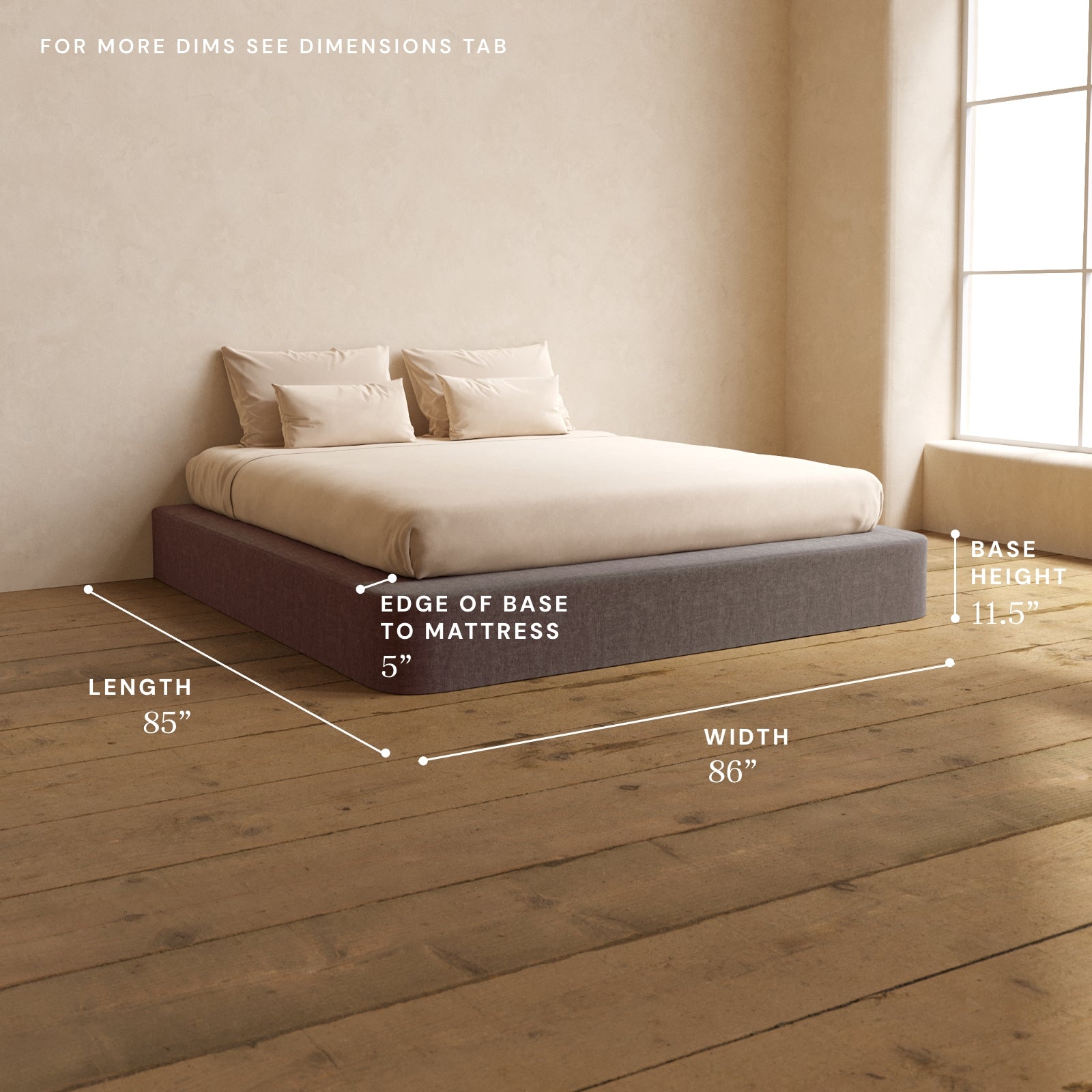 King Upholstered Platform Bed Frame with Heirloom Velvet in Caviar - Luxurious Modern Bedroom Furniture for Master Suite or Guest Room