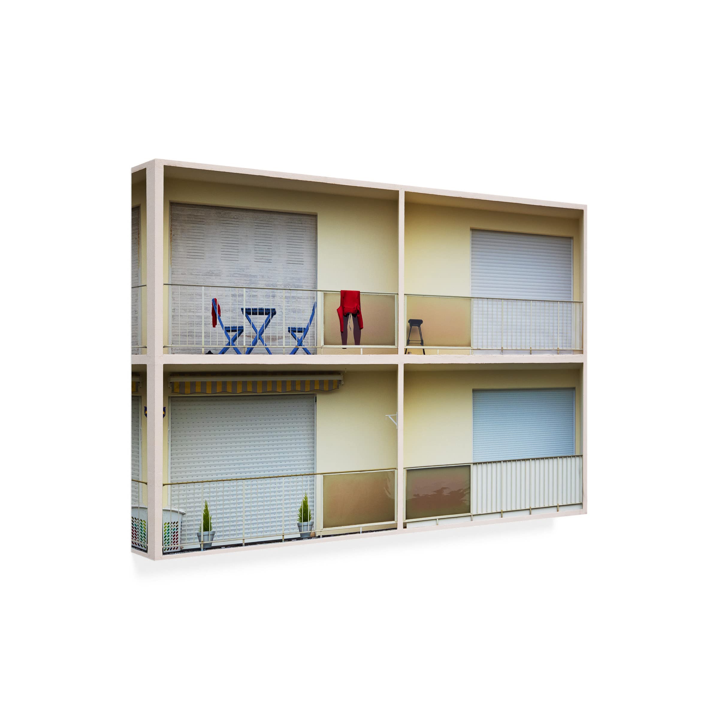 Trademark Fine Art 'Balcony 2' Canvas Wall Art Print by Jutta Kerber - Modern Home Decor for Living Room, Bedroom & Office