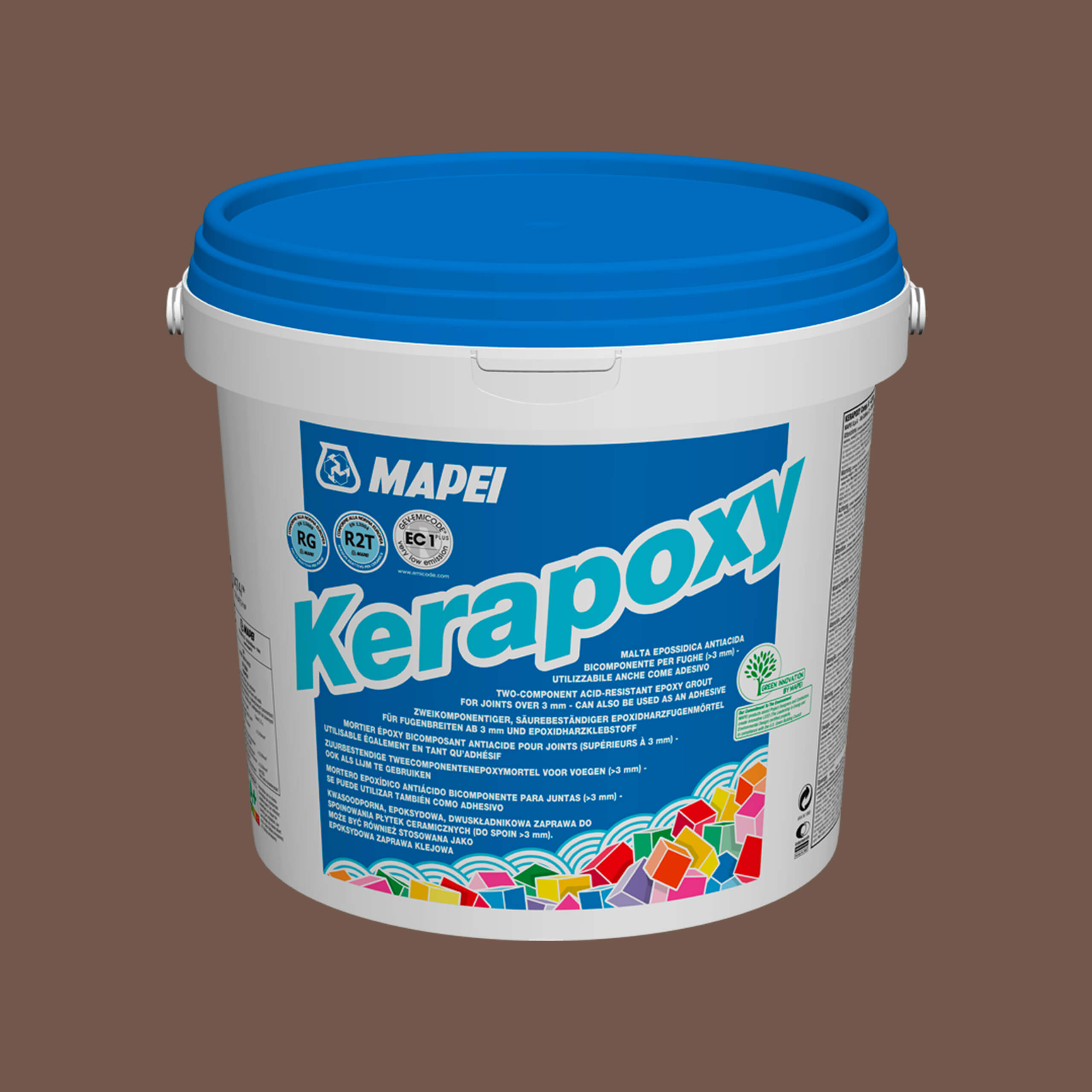Mapei Kerapoxy 10Kg Chocolate 144 - High-Performance Epoxy Grout for Tile and Stone - Perfect for Bathrooms, Kitchens, and Commercial Floors