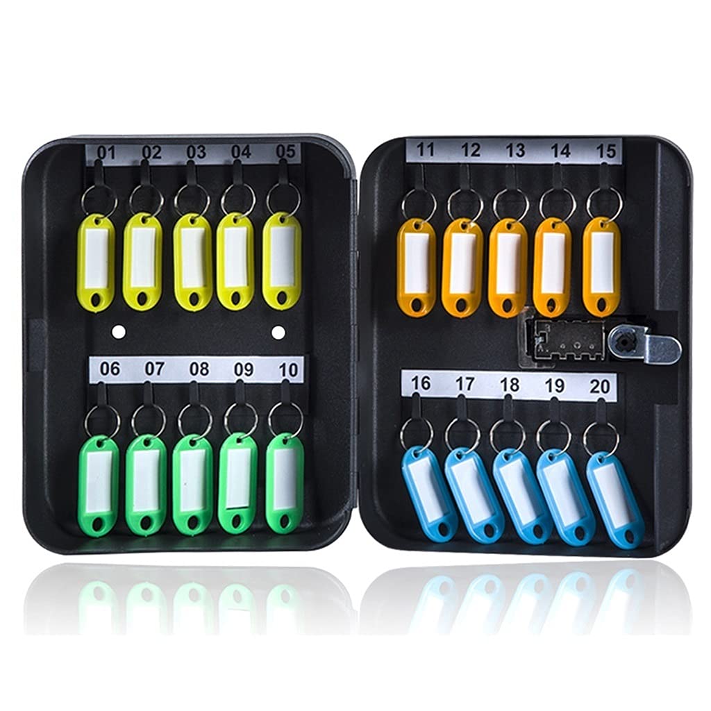 Wall Mounted Key Cabinet with Password Lock - 48-Bit Key Storage Box for Home, Office & Real Estate (30x24x8cm, Black) - Secure Key Management for Property, Car & Kitchen Keys