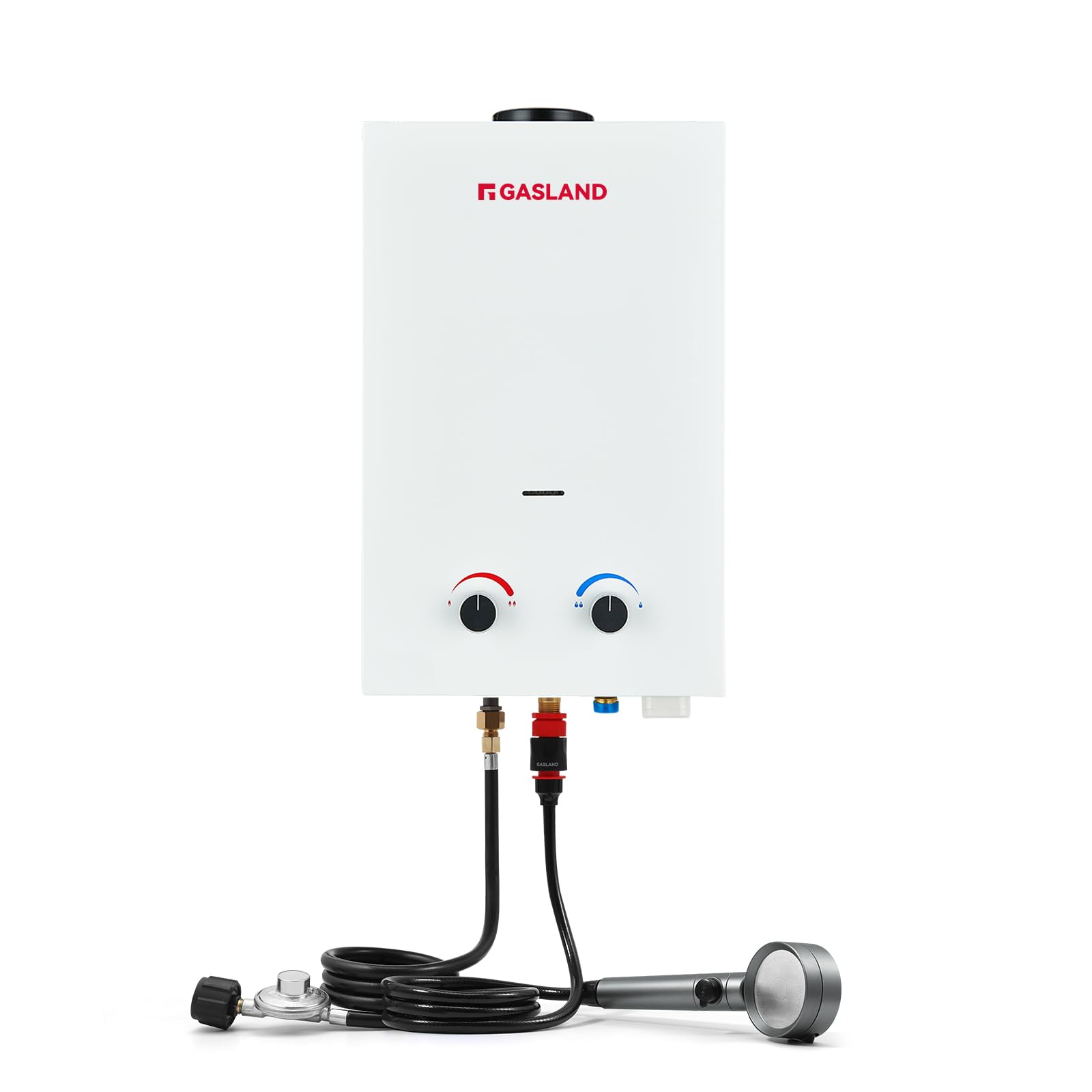 **GASLAND BS211 8L Portable Propane Water Heater - 2.11 GPM Instant Hot Water for RV, Camping & Outdoor Use | Overheating Protection & Easy Installation**