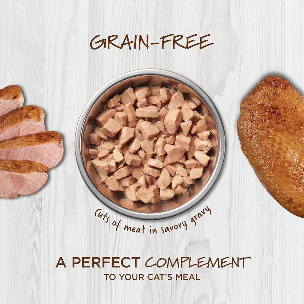 Grain-Free Duck Recipe Cat Food Pouches - Healthy & Natural Wet Cat Food for Sensitive Stomachs - Perfect for Indoor Cats & Picky Eaters