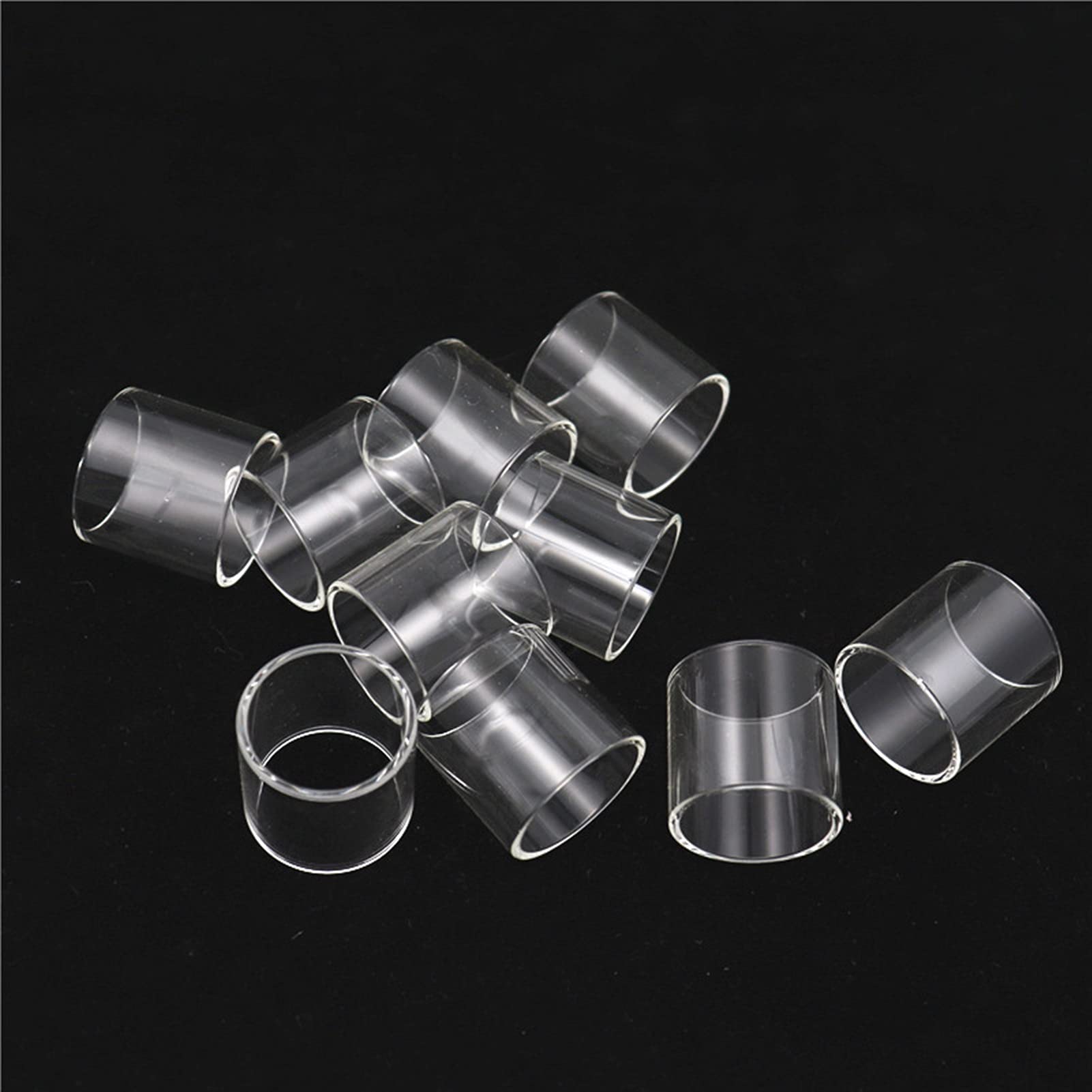 Vaporesso SKRR-S/SKRR/Luxe S/Sky Solo Plus/NRG Tank/Renufer X Glass Replacement Tube - 10 Pack (OD250H215Q10) - Clear Straight Glass for Vape Tanks - Perfect for Home & Travel Vaping
