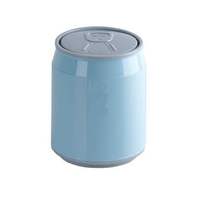 Creative Cute Mini Trash Can with Lid - Blue Desktop Dustbin for Home, Office & Outdoor Use | Small Waste Bin for Desk, Table, Car, Bathroom & Sundries Storage