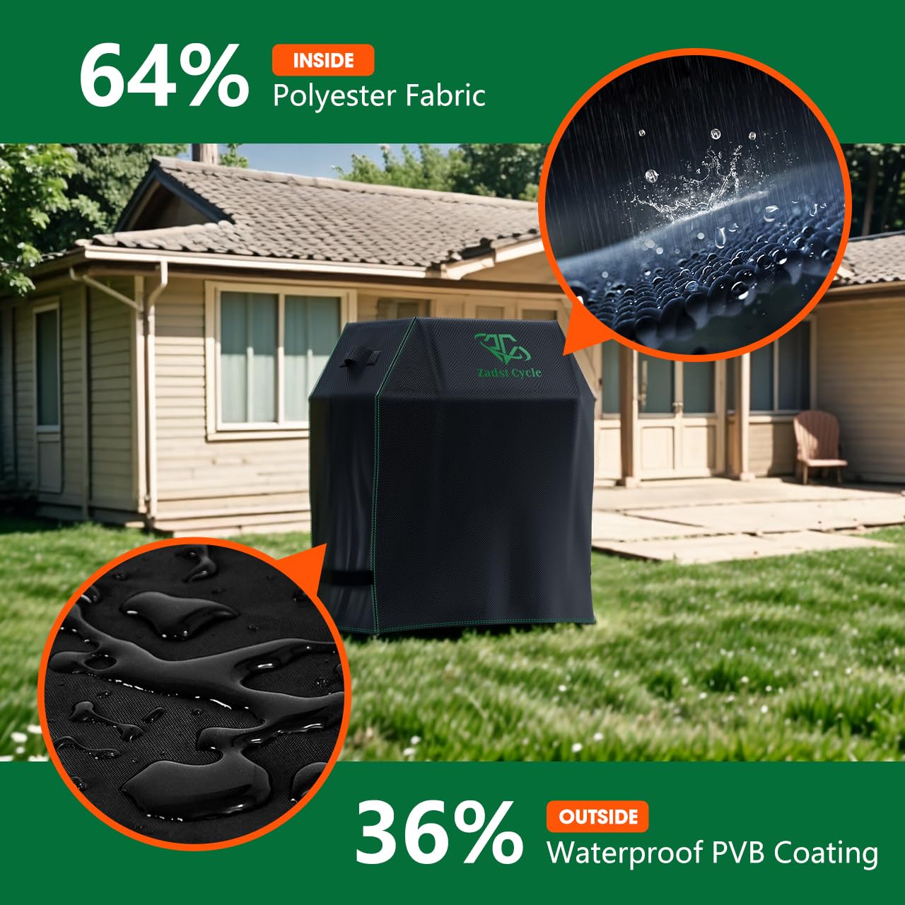32 Inch Waterproof BBQ Grill Cover - UV & Fade Resistant Outdoor Gas Grill Protector for Weber, Char-Broil & More | Perfect for Patio, Backyard & Camping