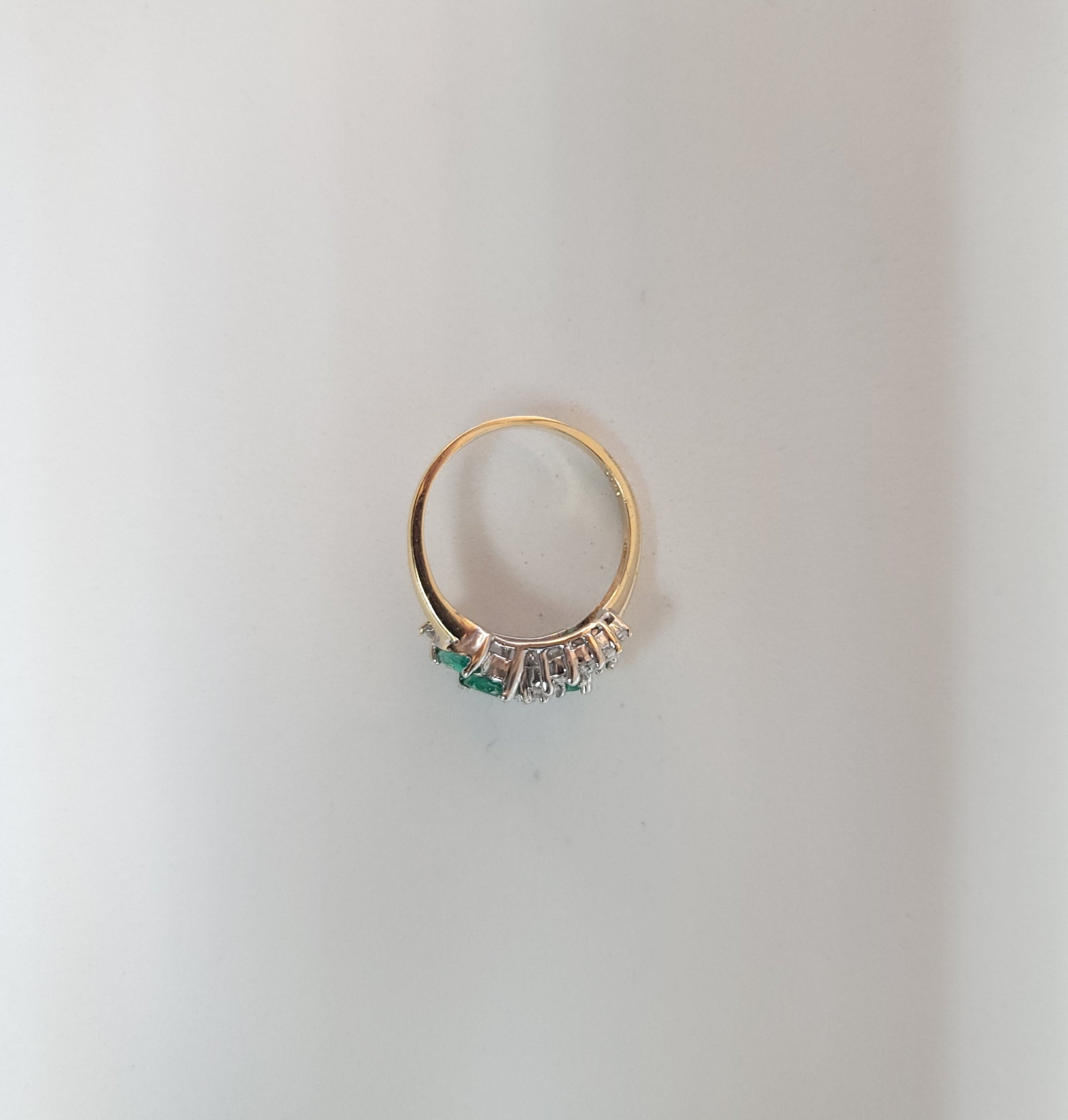 1.25ct Marquise Emerald & Diamond Wedding Band in 14k Yellow Gold - Elegant Bridal Ring for Engagement, Anniversary & Special Occasions