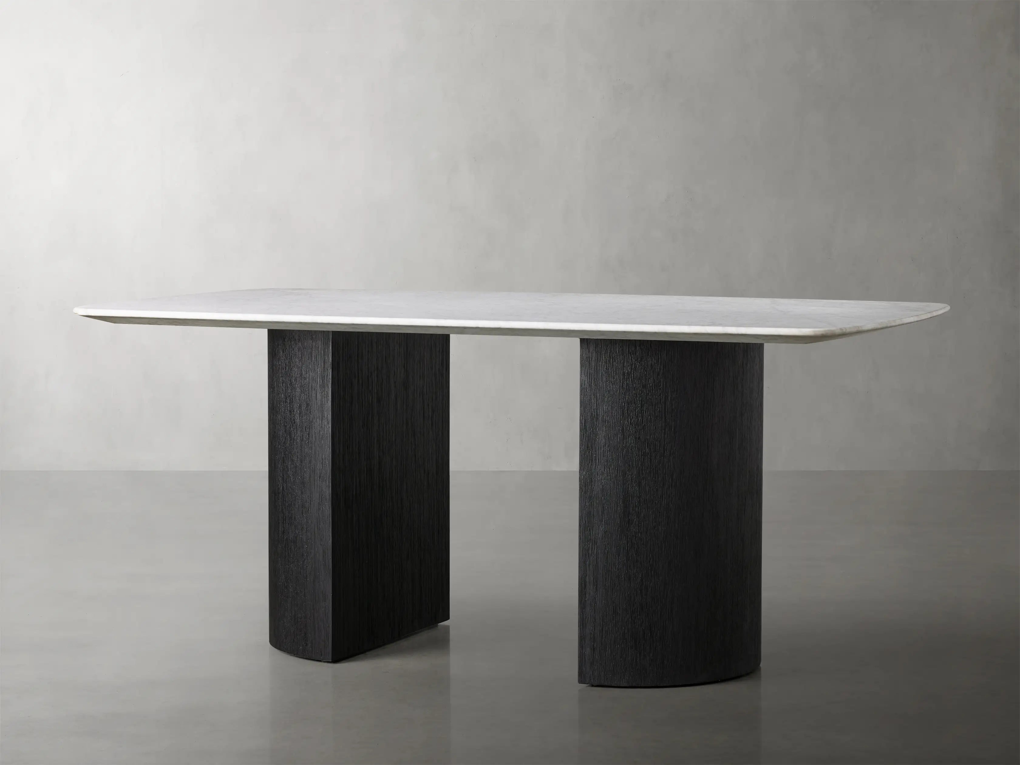 Saint Germain Stone Dining Table with Dauphine Base - Elegant Marble Top Dining Table for Modern Home, Perfect for Dinner Parties & Family Gatherings