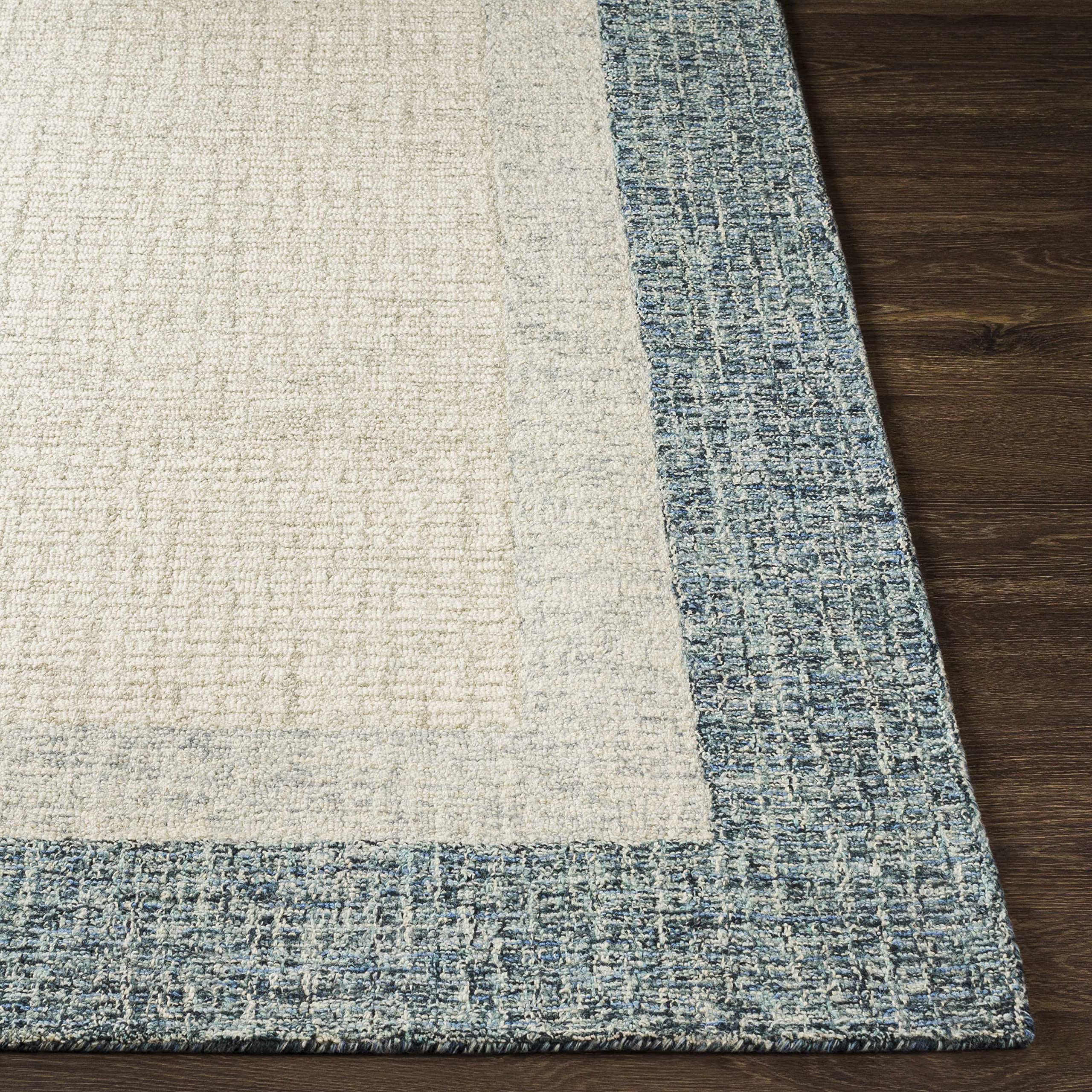 Premium Hauteloom Kuruman Wool Area Rug 12' x 15' - Soft Beige & Gray Modern Design for Living Room, Bedroom - Perfect for Cozy Home Decor & High-Traffic Areas