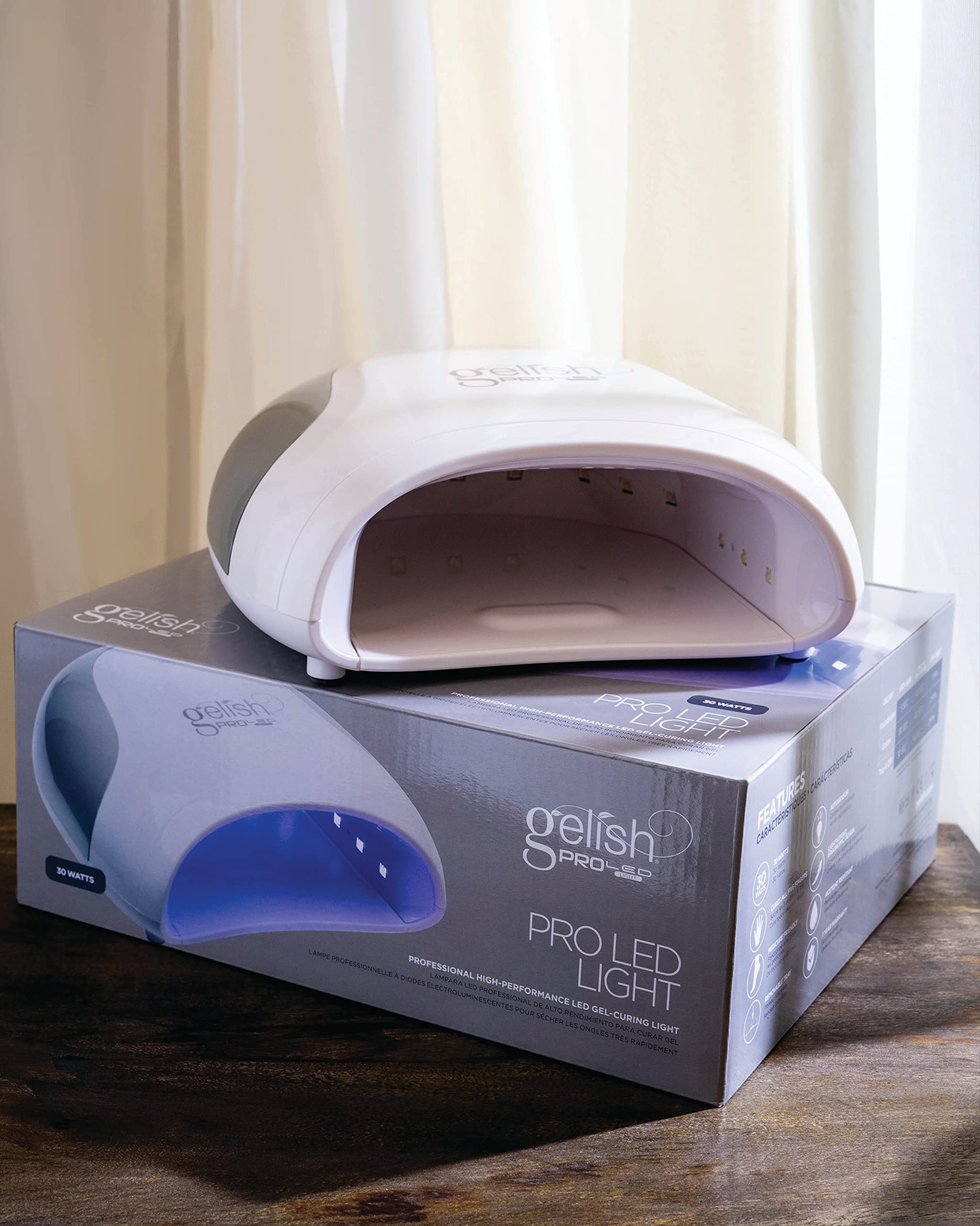 Gelish Pro LED Light - Professional Gel Nail Lamp for Fast Drying, Compact & Portable UV/LED Nail Dryer for Home & Salon Use, Pedicure-Friendly, No Bulb Replacement Needed - Perfect for DIY Manicures, Nail Art, and Professional Nail Services.