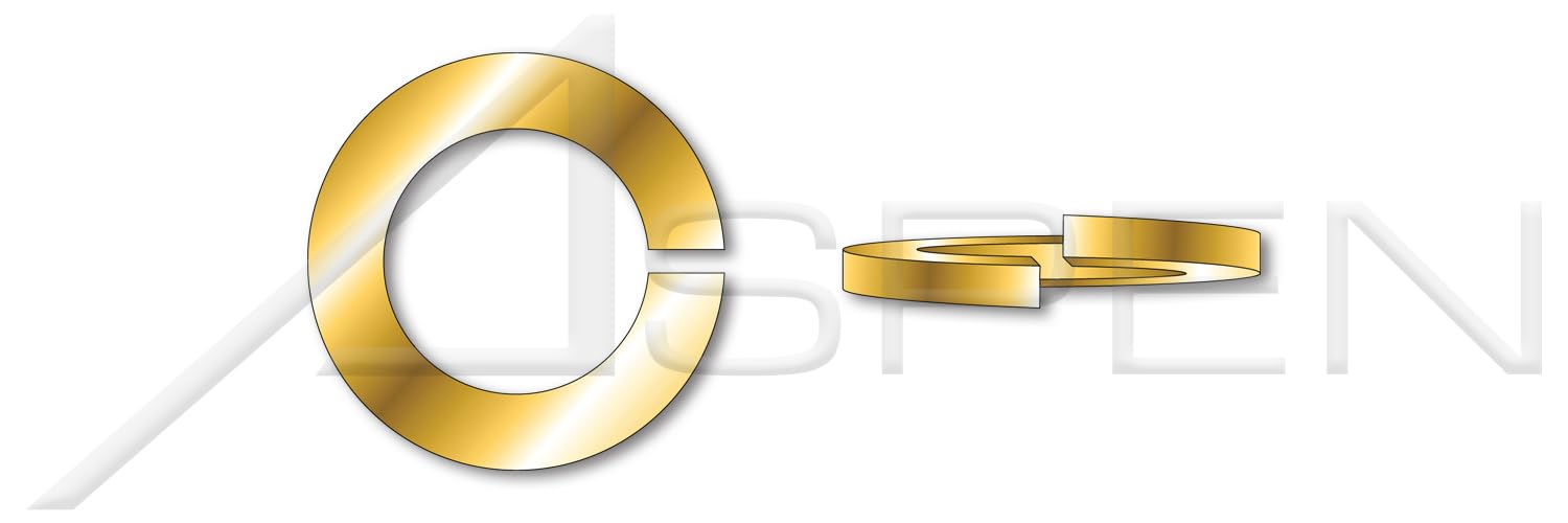 10000 pcs #10 Helical Spring Lock Washers - Medium Split Steel with Yellow Zinc Coating for Automotive, Machinery & Industrial Applications