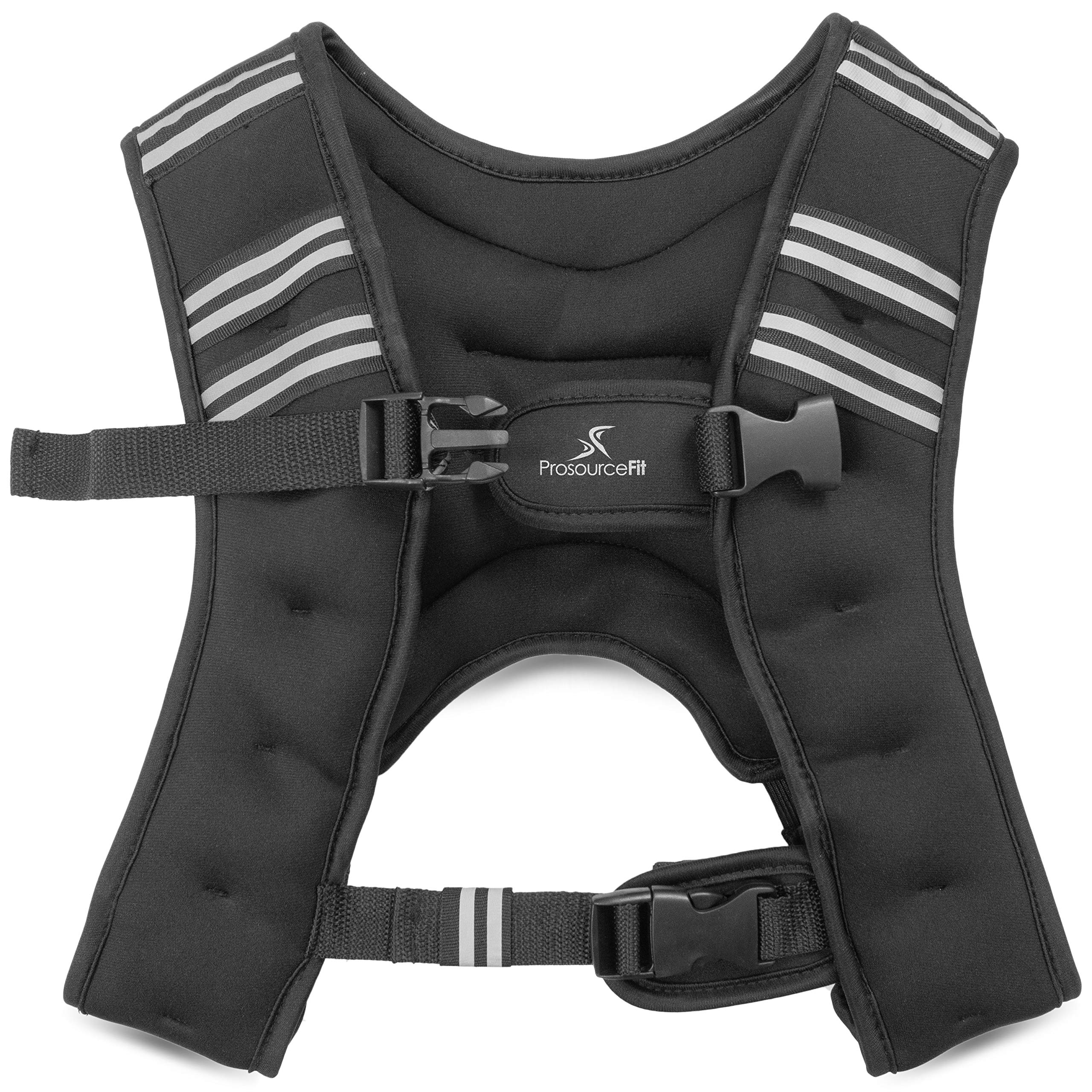 ProsourceFit Weighted Training Vest 12lb for Men & Women - Adjustable Fitness Vest for Running, Workouts & Strength Training - Black