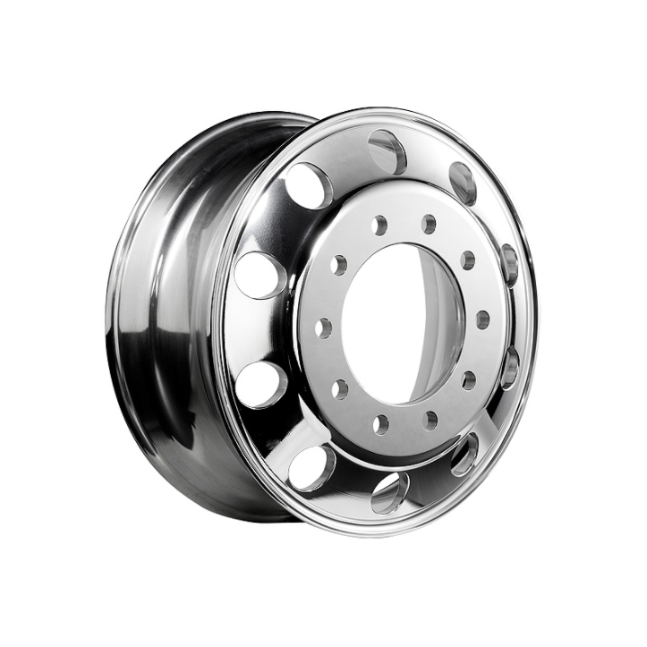 Fortpro 22.5x8.25 Alcoa Style Forged Aluminum Truck Wheels - Hub Piloted with 10 Hand Holes (Set of 18) - Heavy Duty Semi Truck & Trailer Wheels for Commercial Vehicles