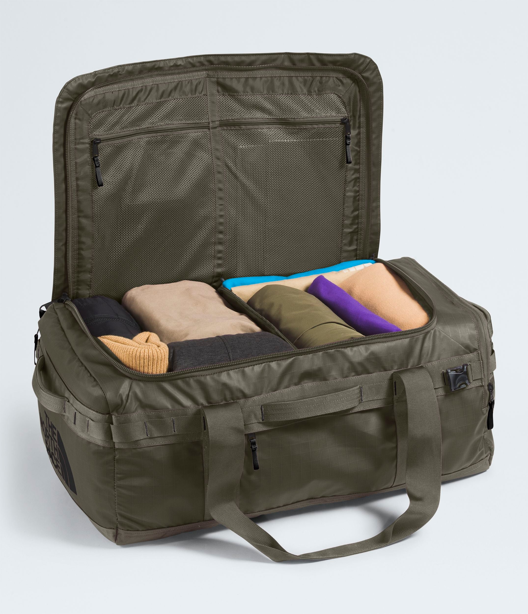 The North Face Base Camp Voyager Duffel 62L - Durable Travel Duffel Bag for Camping, Hiking & Adventure Gear Storage | Water-Resistant & Heavy-Duty