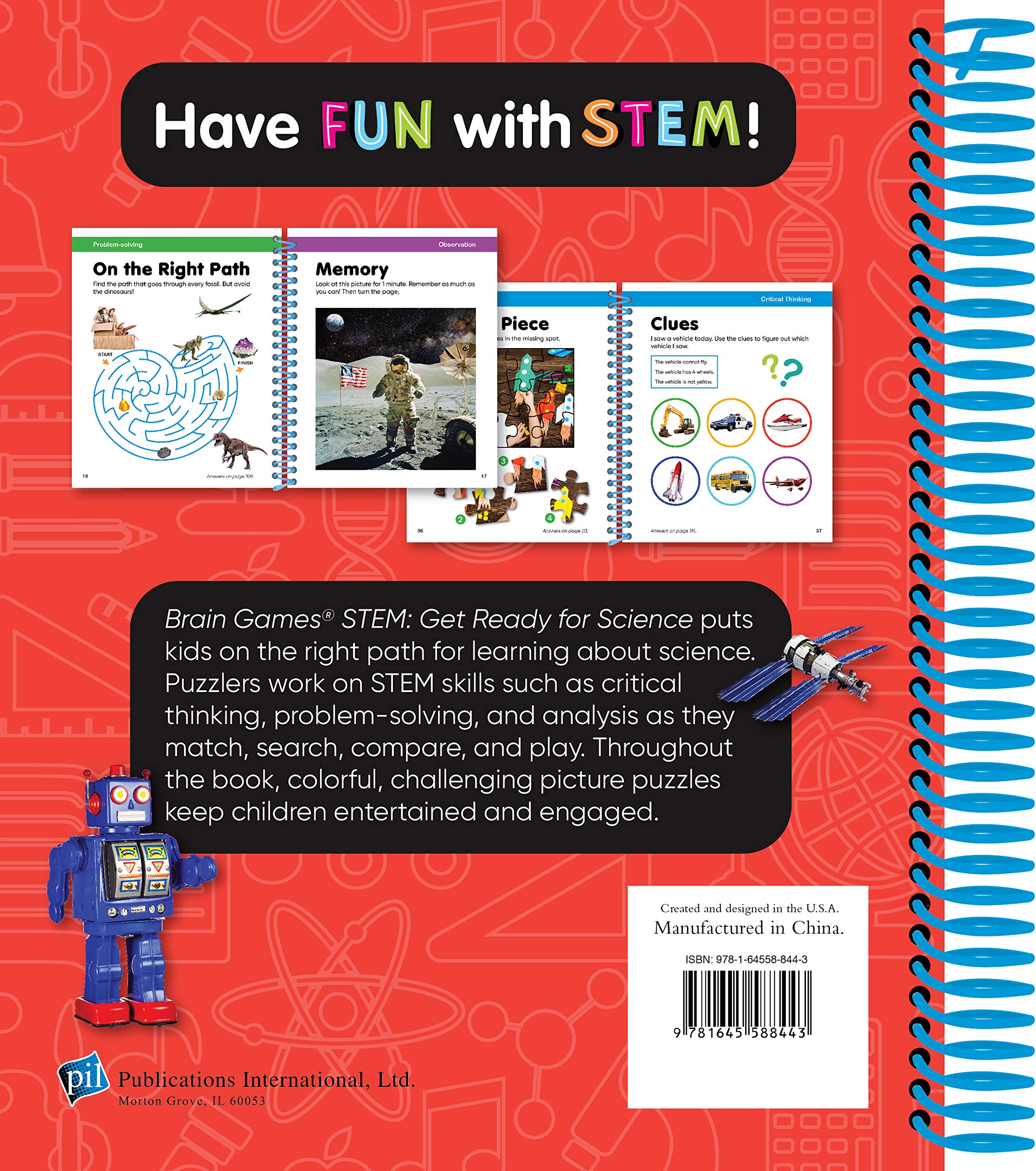 STEM Brain Games: Science Picture Puzzles for Kids - Fun Learning Workbook