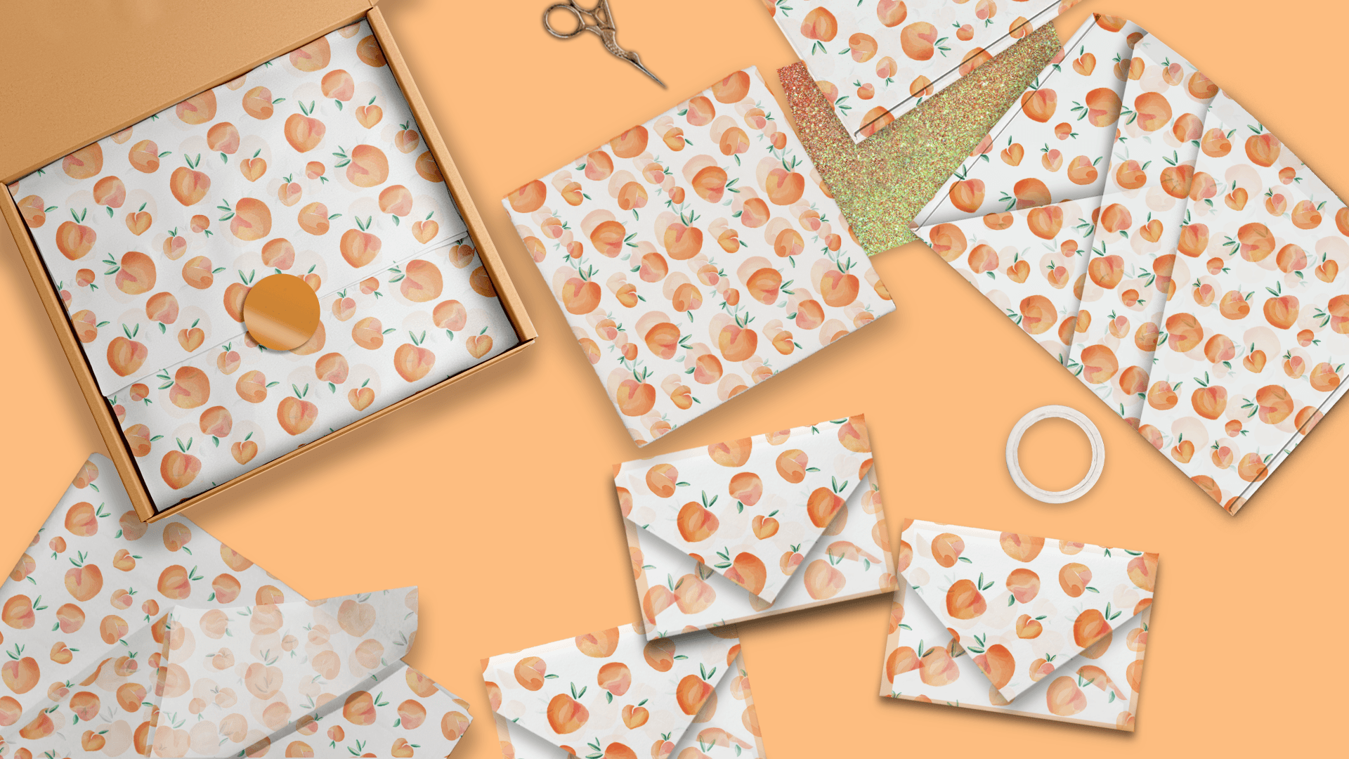 Premium Peach-Colored Designer Tissue Paper for Gift Wrapping - Elegant Gift Bags, Party Favors & Wedding Decorations