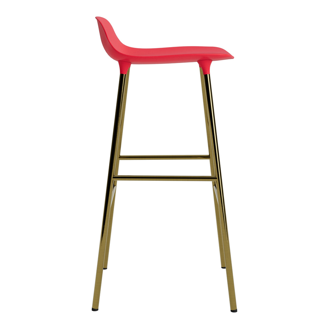 Modern Metal Bar Stools with Form Design - Adjustable Height Counter Stools for Kitchen, Dining & Home Bar - Industrial Style Seating for Restaurants & Cafes