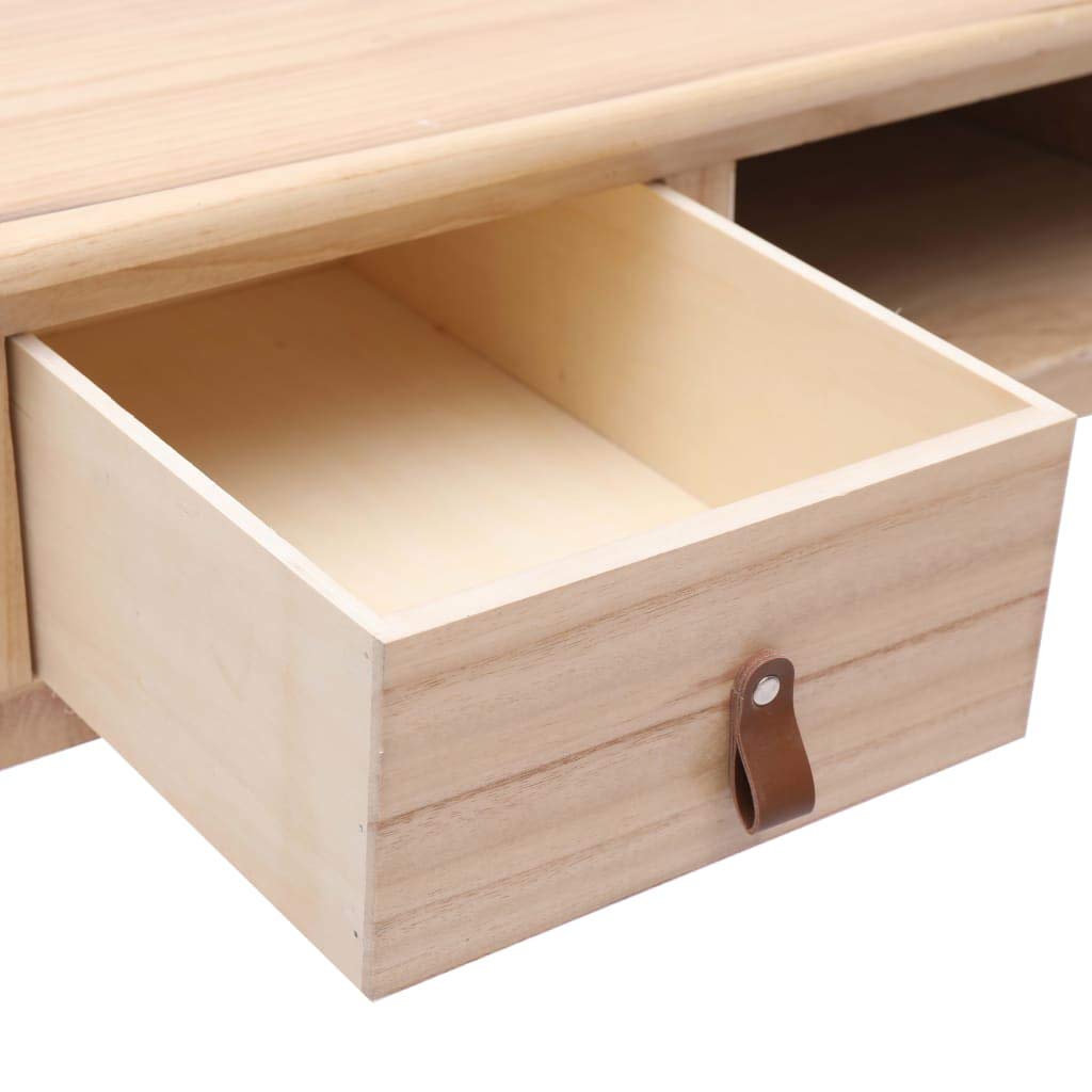 FAMIROSA Natural Wood Writing Desk 43.3