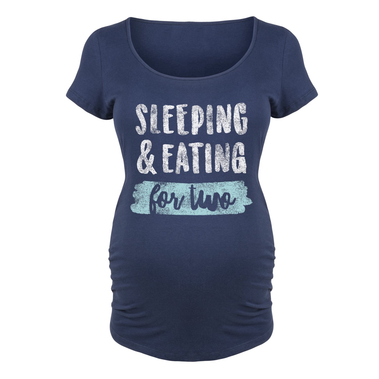Comfortable Maternity Scoop Neck T-Shirt for Sleeping & Eating - Perfect for Pregnancy Comfort & Relaxation at Home