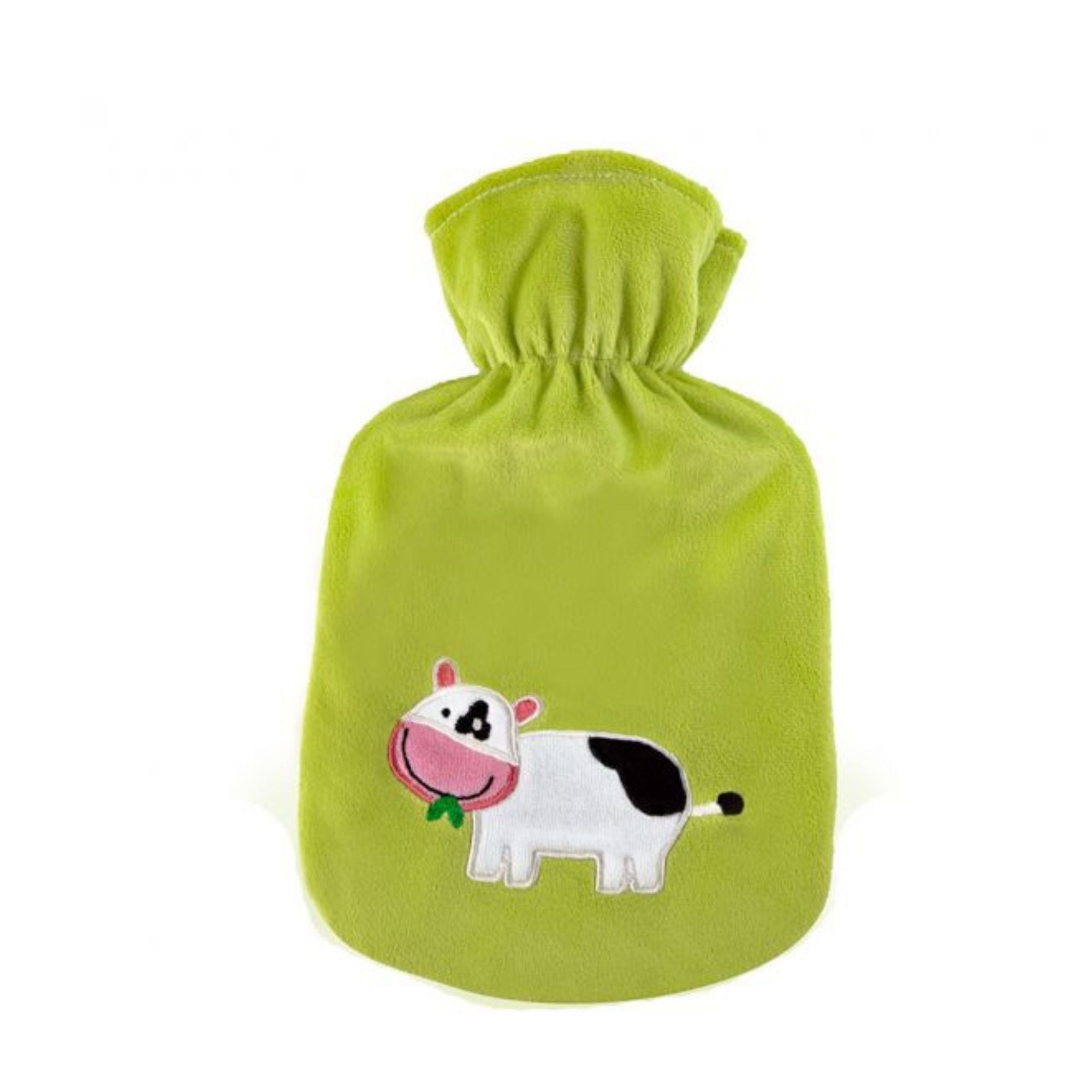 0.8 Liter Sanger Hot Water Bottle with Adorable Cow Cover - Perfect for Cold Nights, Period Pain Relief & Cozy Home Comfort