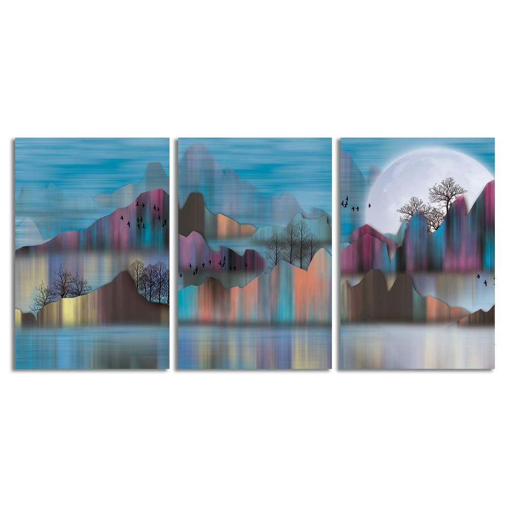 3-Panel Abstract Chinese Landscape Canvas Wall Art - 24