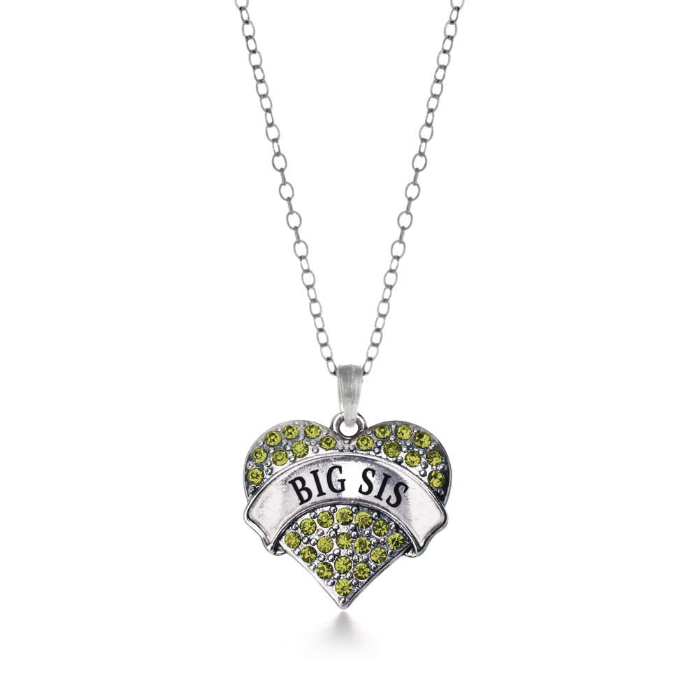 Inspired Silver - 18 Inch Sterling Silver Pave Heart Charm Necklace with Cubic Zirconia | Elegant Jewelry Gift for Women | Perfect for Valentine's Day, Anniversary & Special Occasions