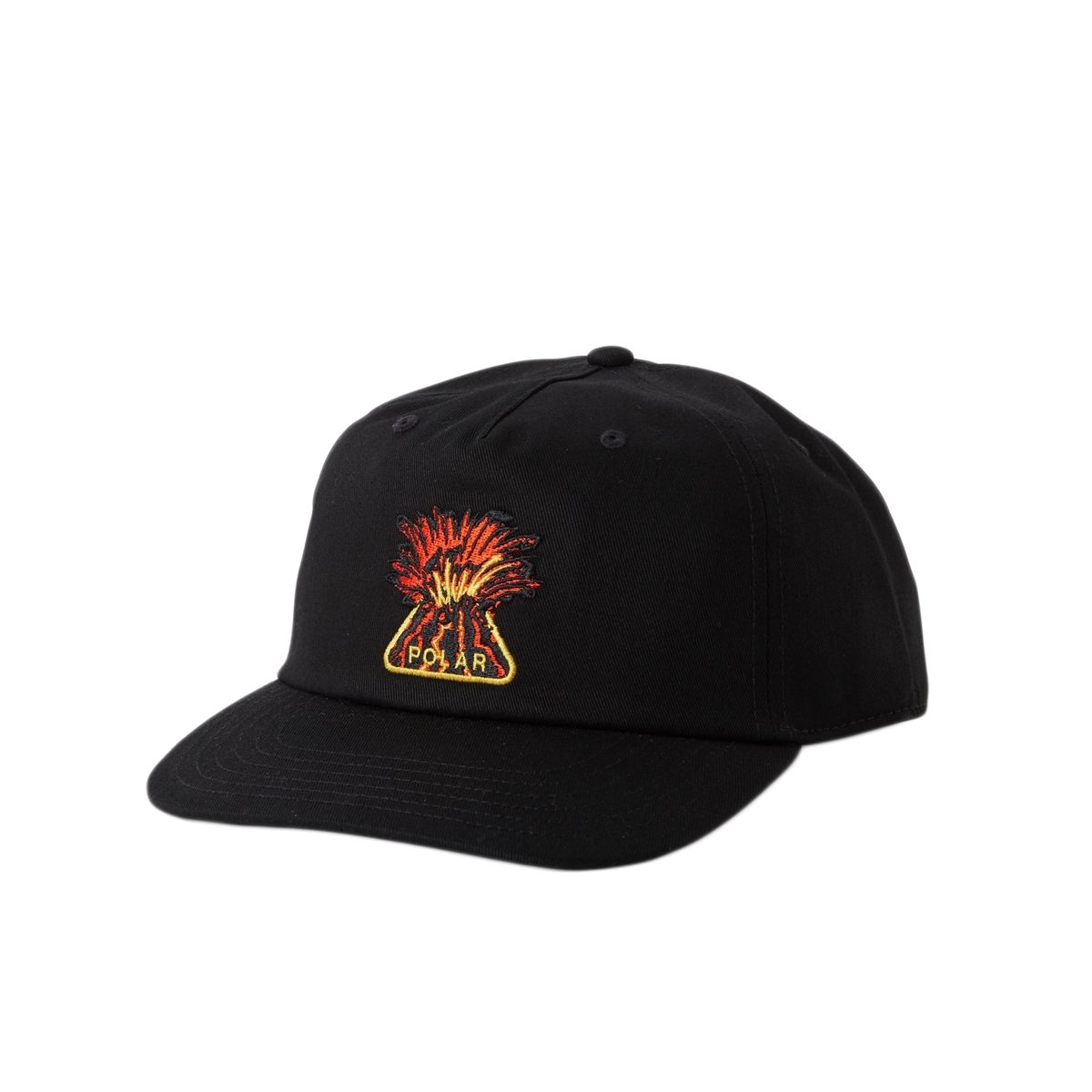 Polar Jake Volcano Twill Cap - Black | Adjustable Baseball Hat for Men & Women | Perfect for Outdoor Sports, Hiking, and Casual Wear