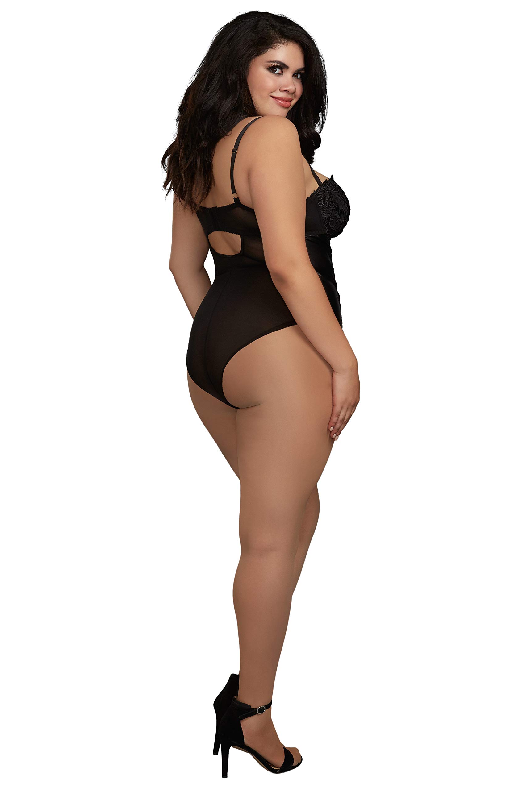 Dreamgirl Women's Sexy Teddy Lingerie - Soft Lace Bodysuit for Valentine's Day & Romantic Nights - Perfect for Bridal Shower, Honeymoon & Special Occasions