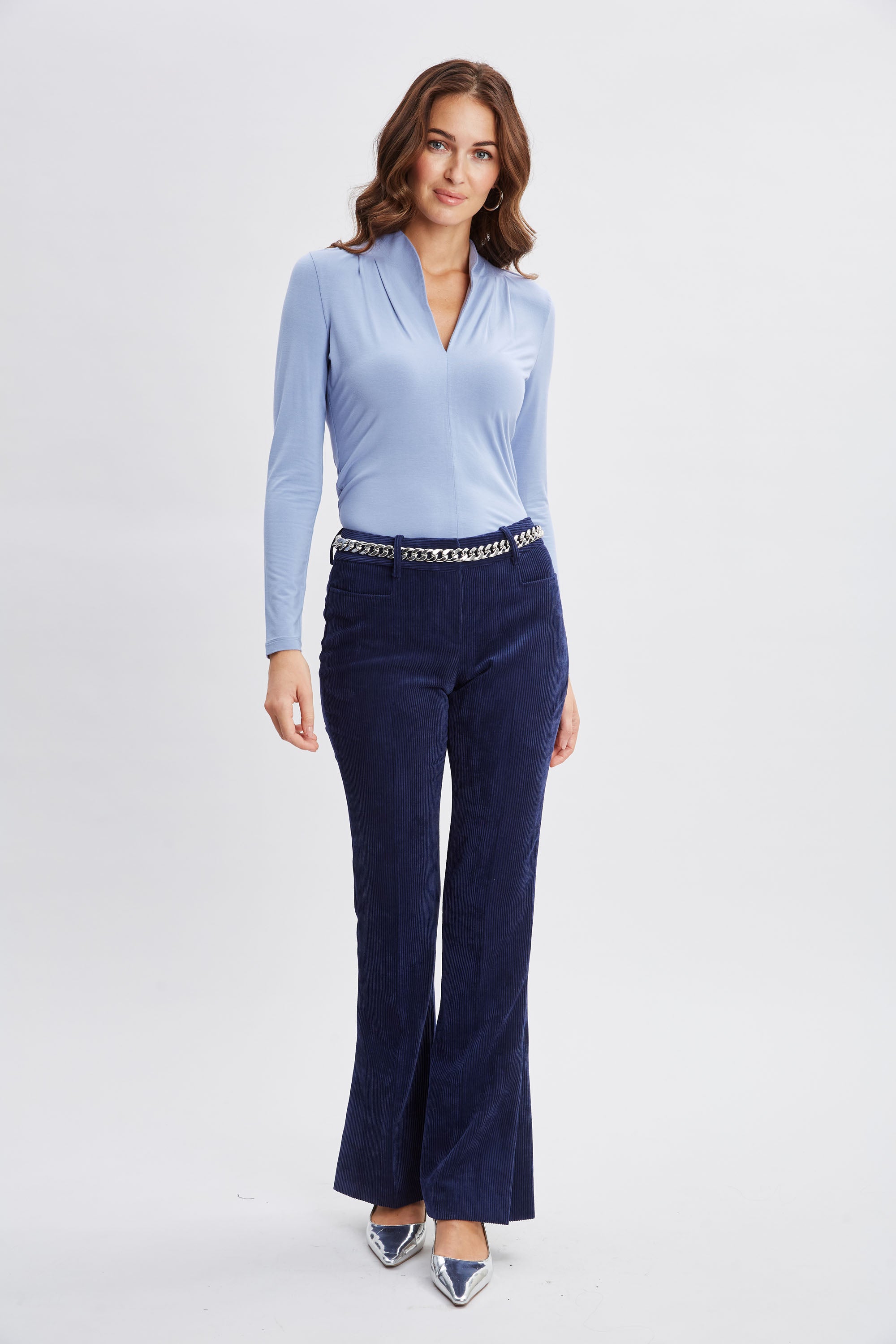 Pleated Neck Knit Sweater for Women - Soft & Stylish Winter Pullover - Perfect for Office, Casual Outfits & Holiday Gatherings