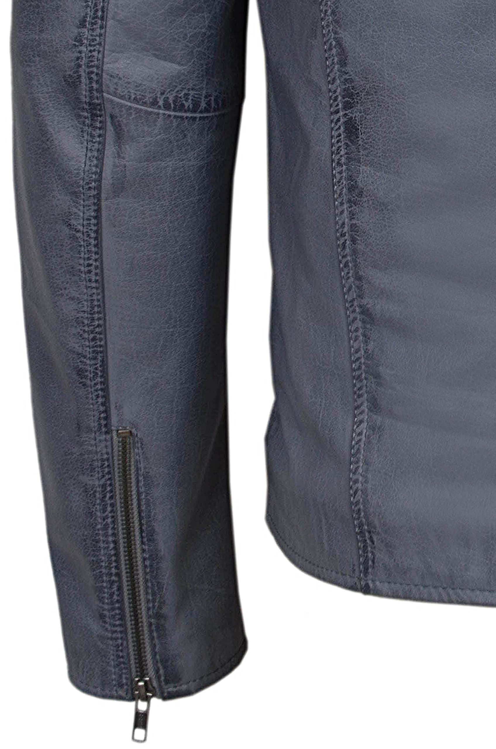 Smart Range Men's Speed Washed Grey Stone Biker Style Motorcycle Real Leather Jacket - Premium Motorcycle Gear for Riding & Casual Wear