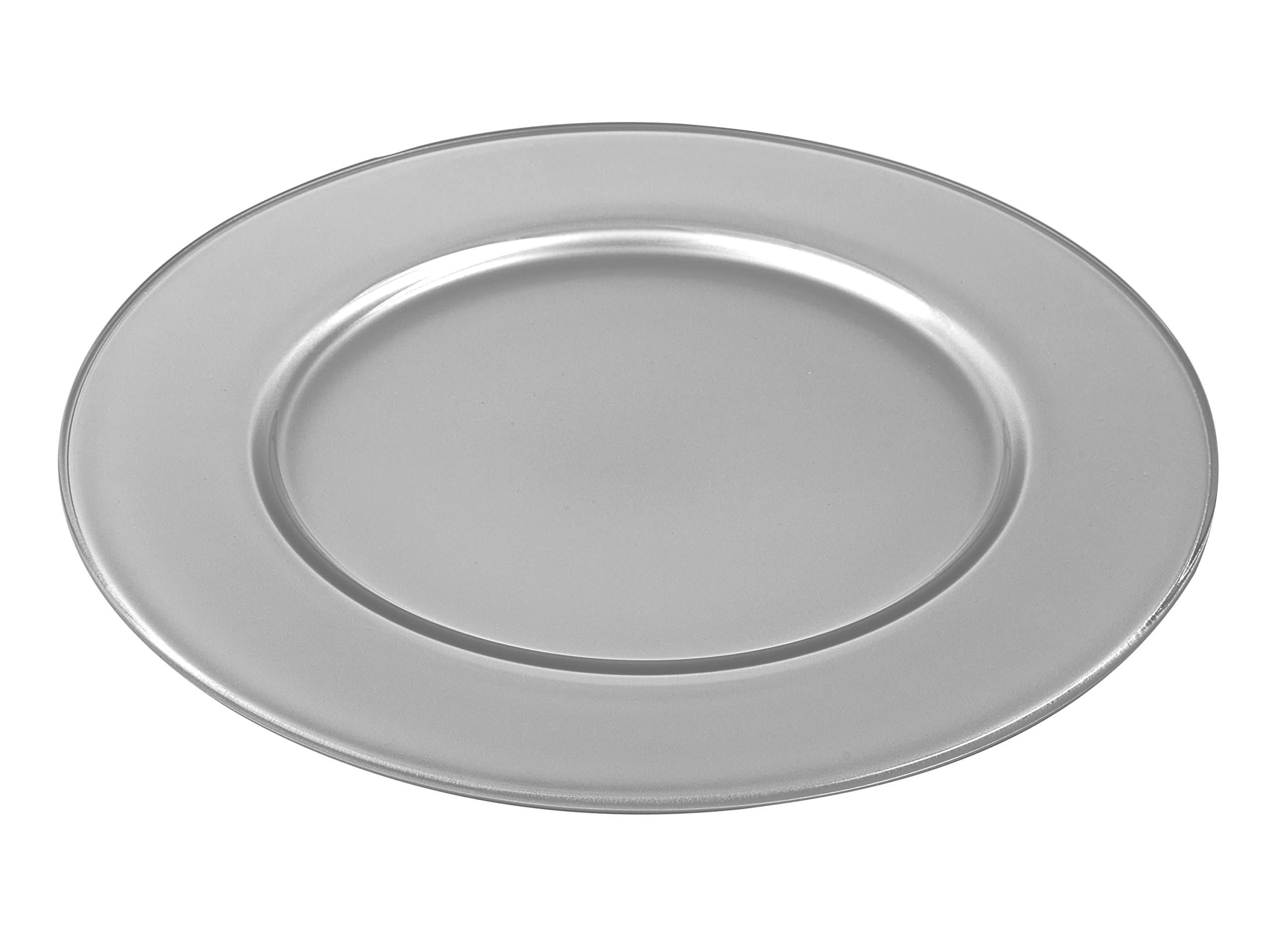 Barski Glass Charger Plates Set of 6 - 12.5