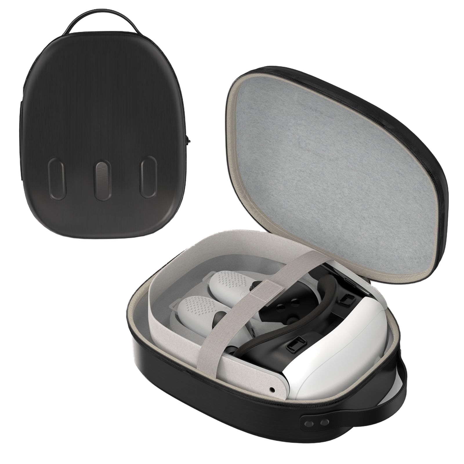 MTomato VR Carrying Case for Meta Quest 3 - Lightweight EVA Travel Storage Box with Controller Compartment | Protective Case for Oculus Quest 3 Headset & Accessories | Perfect for Gaming, Travel & VR Storage (Black)