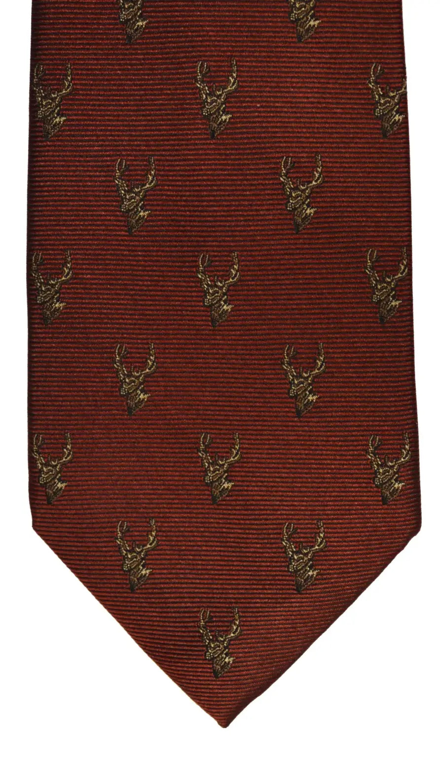 LA Smith Wine Stag Silk Tie - Elegant Men's Necktie for Business, Weddings & Formal Occasions