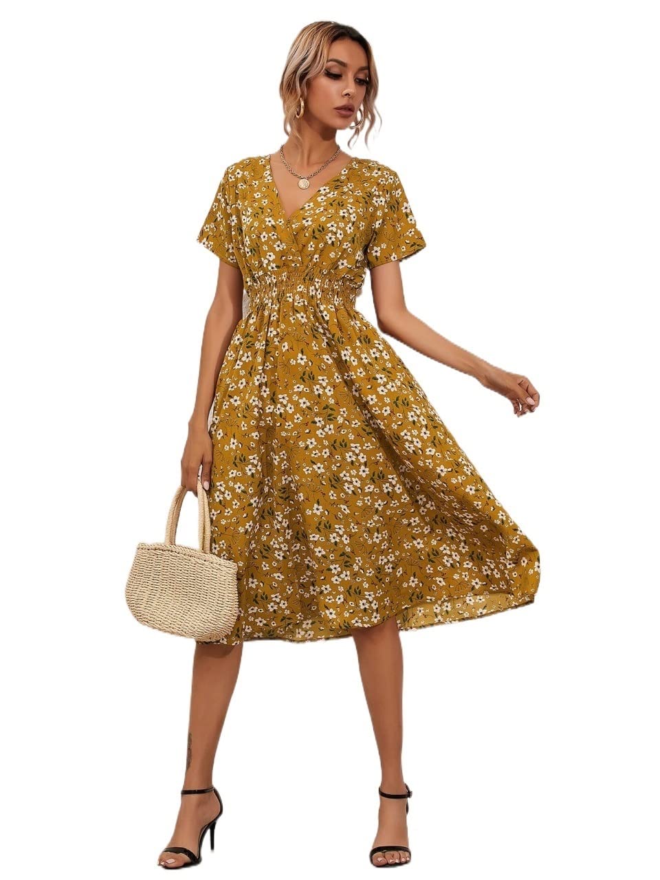 Floral Wrap Dress for Women - Summer Boho Style for Beach & Parties