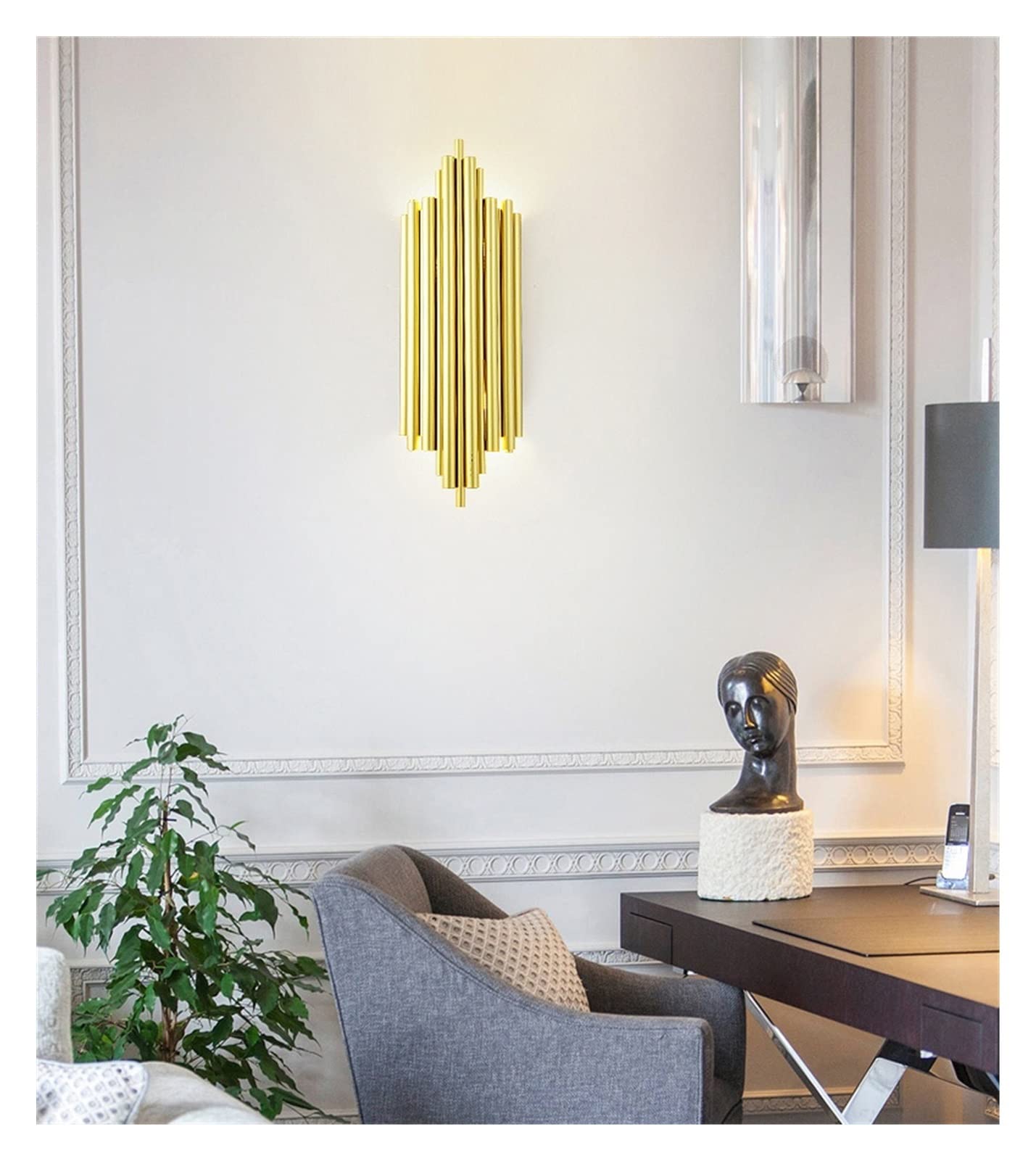 Luxury LED Wall Lamp - Crystal Gold Modern Art Deco Light for Living Room, Bedside, Corridor, Hotel, Stairs & Bathroom - Energy Efficient & Stylish Home Decor Lighting