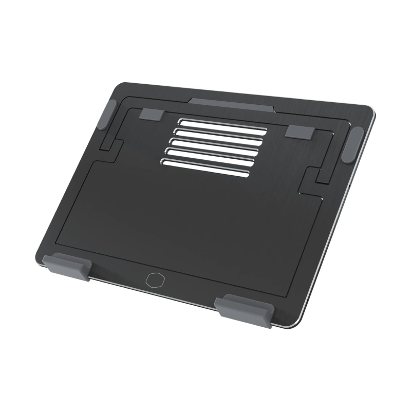 Cooler Master MNX SSEK NNNNN R1 CM Ergostand Air Slim Laptop Stand - Adjustable Height, Portable & Lightweight Notebook Cooling Stand for MacBook, Dell, HP (Black) - Perfect for Office, Home & Travel Use