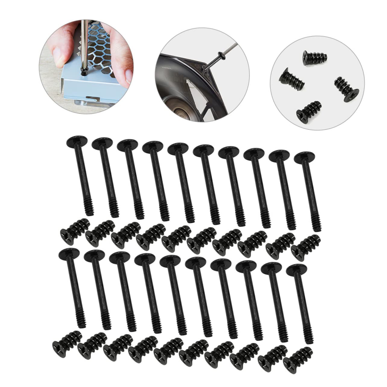 HEMOTON 50pcs Computer Case Fan Screws Set - Short Cooling Fan Mounting Screws for PC Case, Laptop Cooling & DIY Computer Build Accessories (Perfect for Gaming PC, Workstation & Home Office Setup)