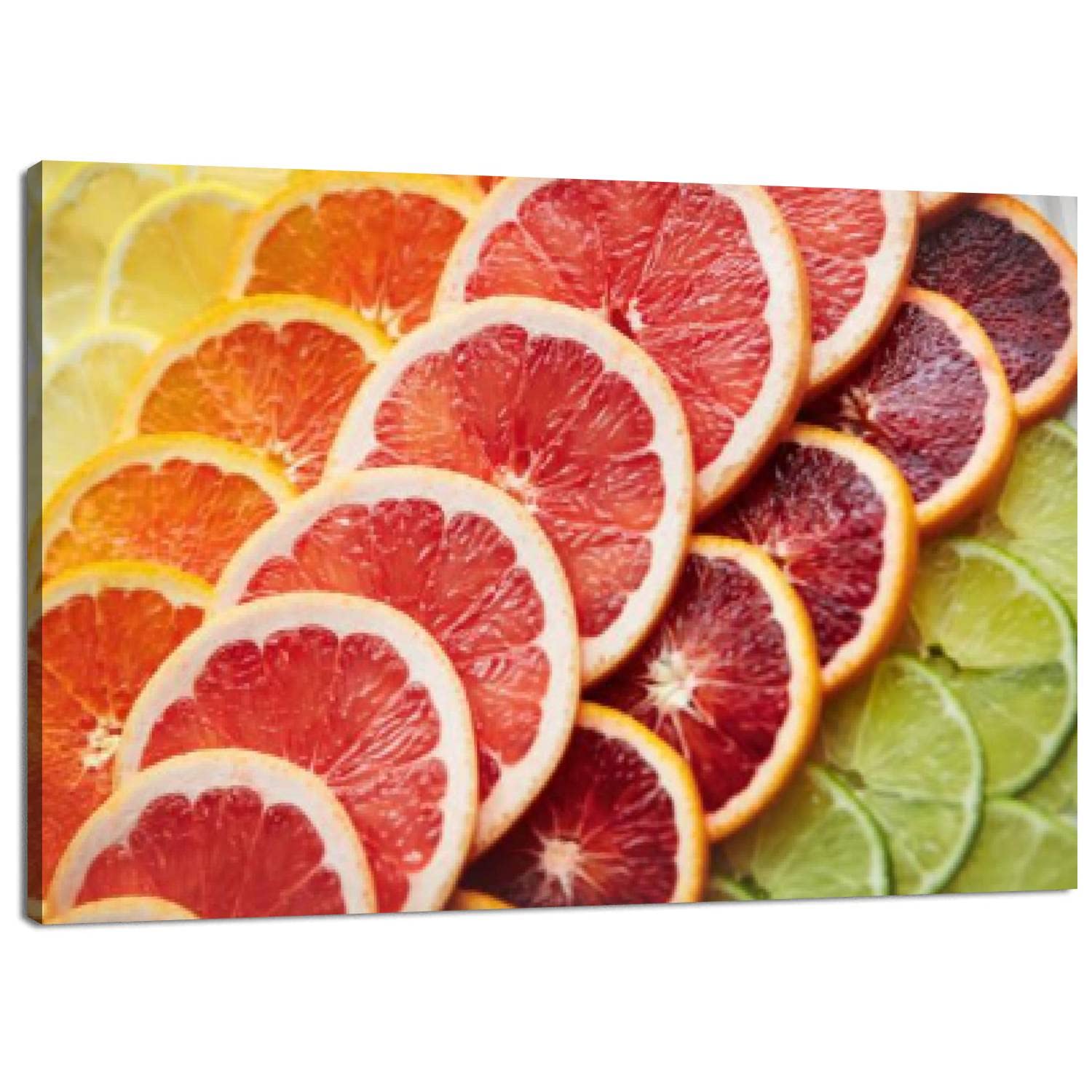 Skipvelo Citrus Fruit Canvas Wall Art Prints - 20x30 Inch Ready to Hang Home Decor Paintings for Living Room, Bedroom & Dining Room - Perfect for Kitchen Decor, Farmhouse Style & Modern Interior Design