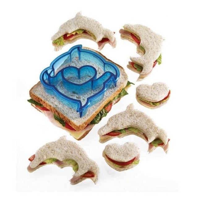 Dolphin Sandwich Cutter for Kids - Fun & Easy Lunchbox Food Shaper - Perfect for School Lunches, Picnics, and Parties
