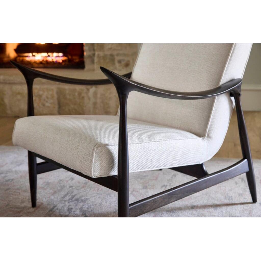 Cyan Design 11729 Oscar Arm Chair in Dark Brown & Cream - Luxurious Living Room Accent Chair for Home Office or Reading Nook